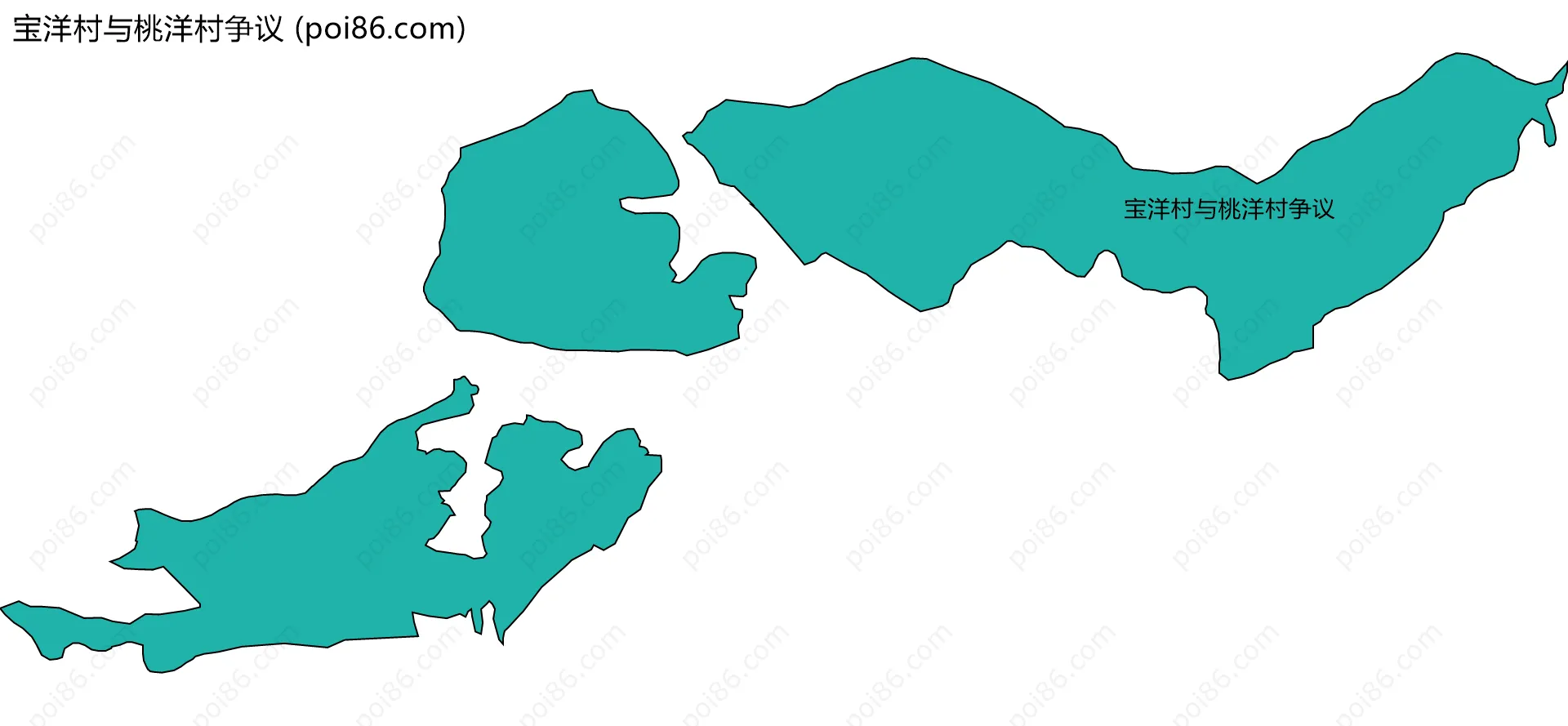 宝洋村与桃洋村争议边界地图