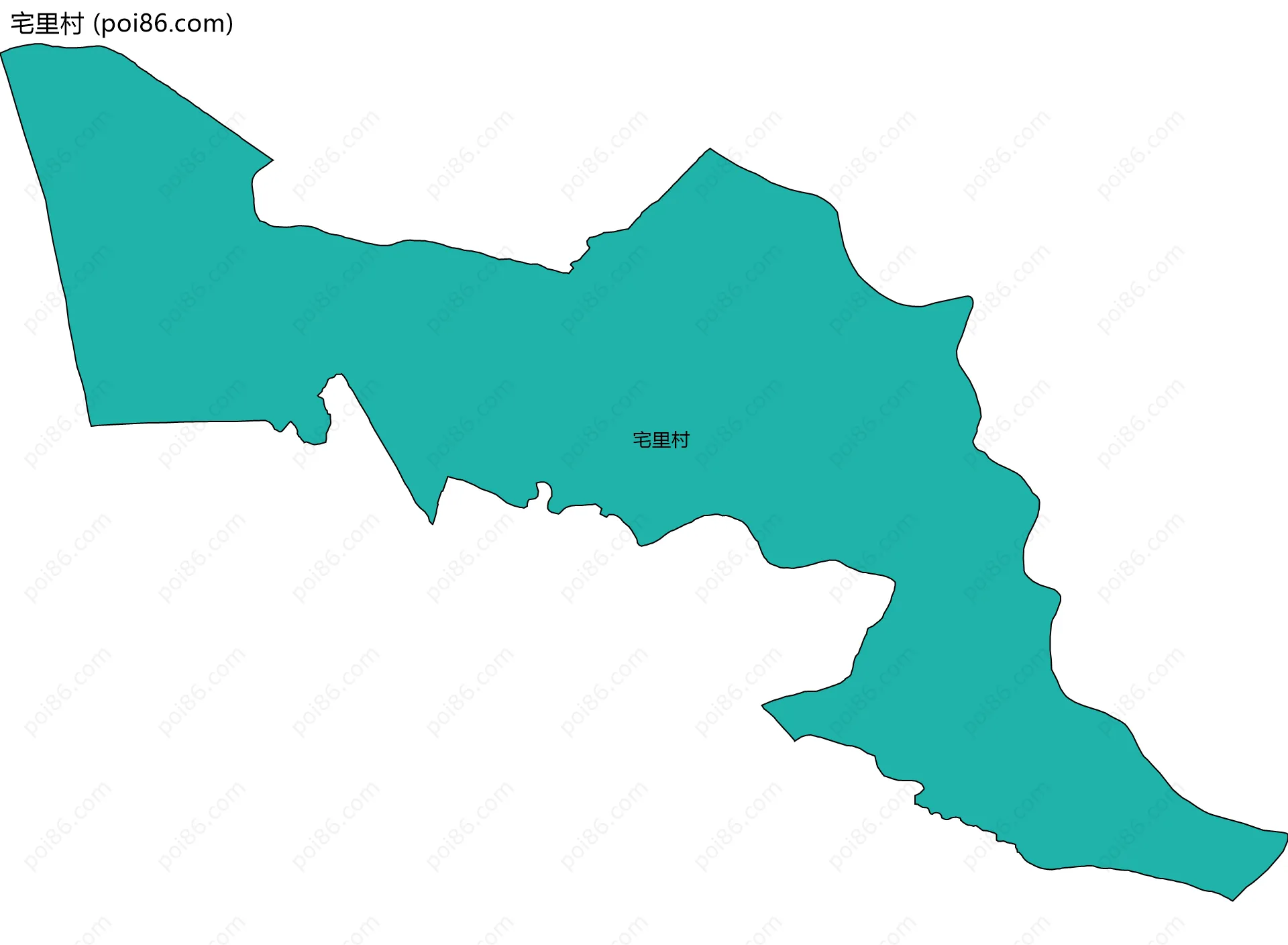 宅里村边界地图