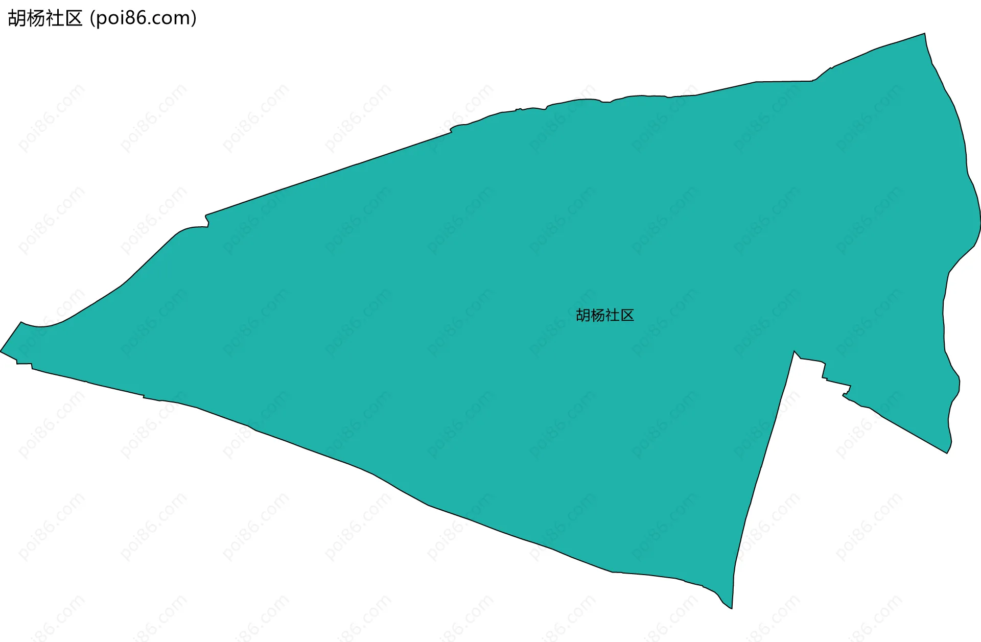 胡杨社区边界地图