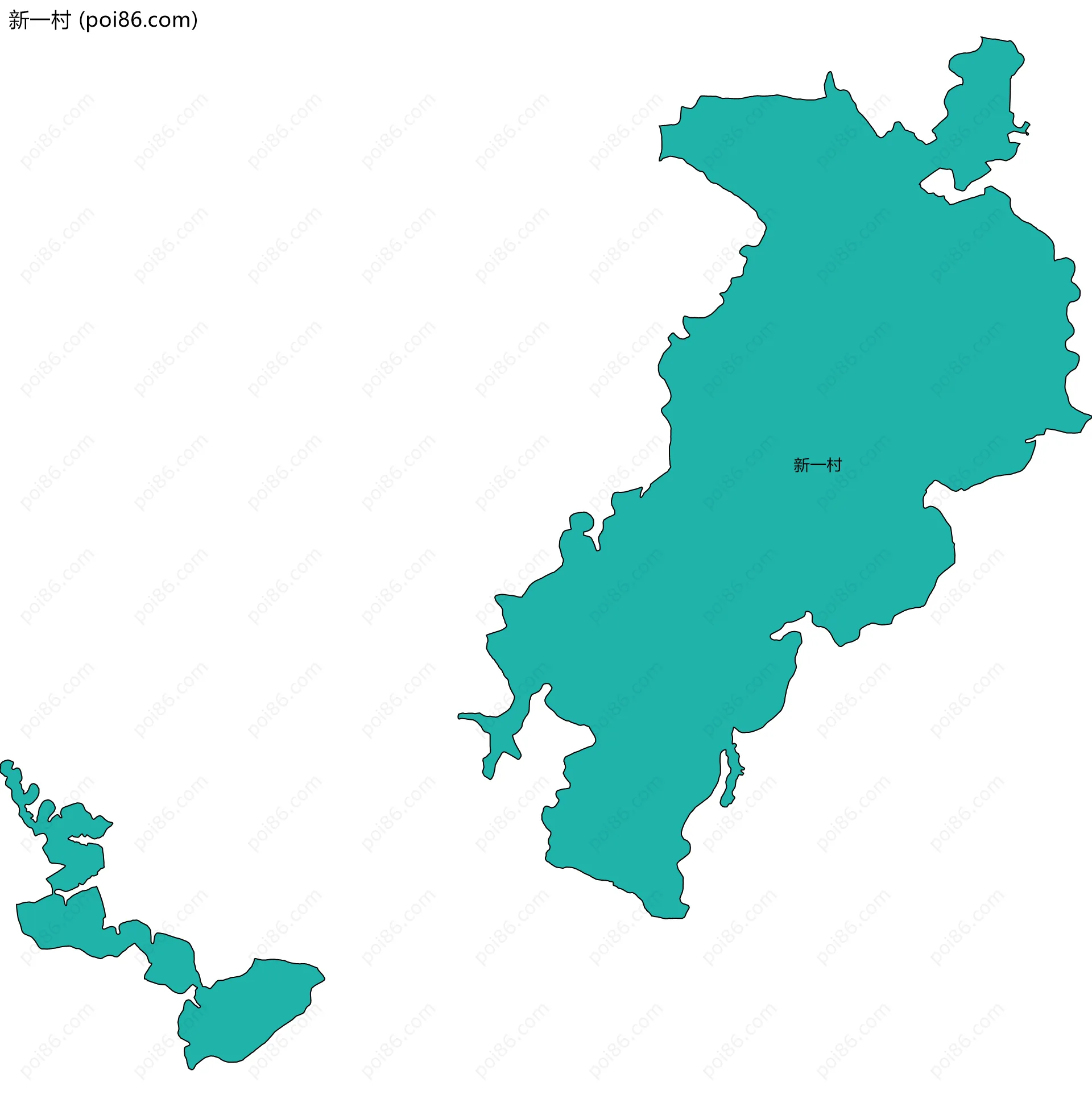 新一村边界地图