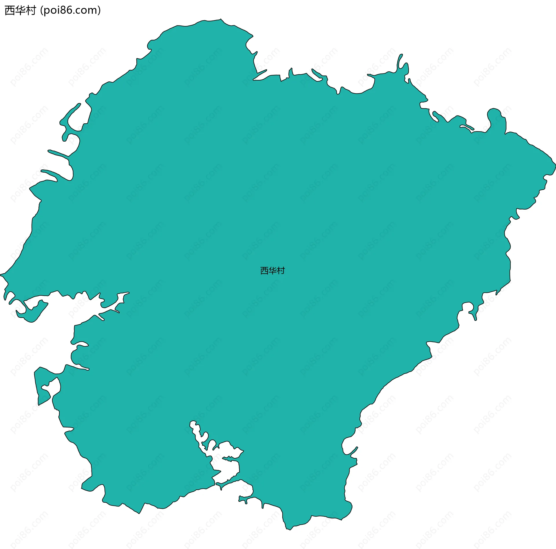 西华村边界地图