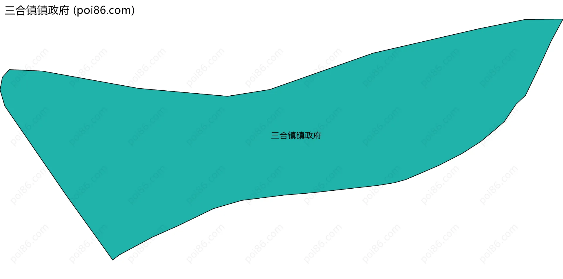 三合镇镇政府边界地图