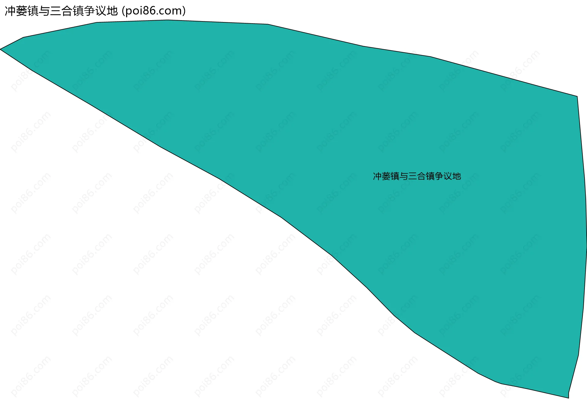 冲蒌镇与三合镇争议地边界地图