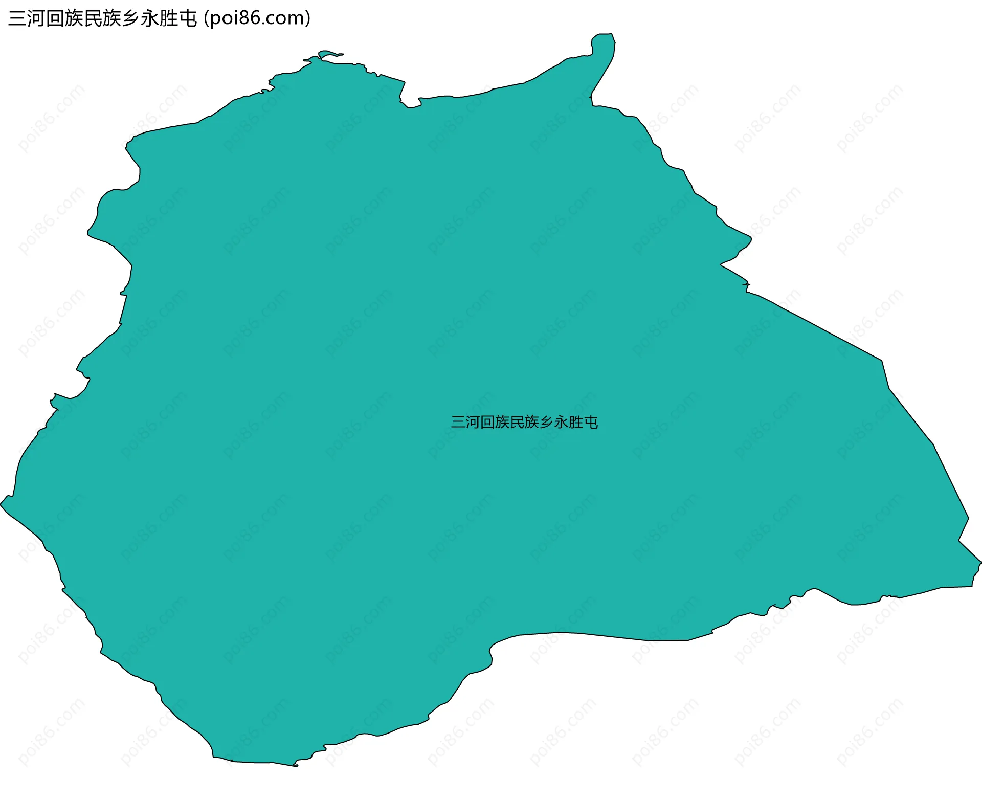 三河回族民族乡永胜屯边界地图