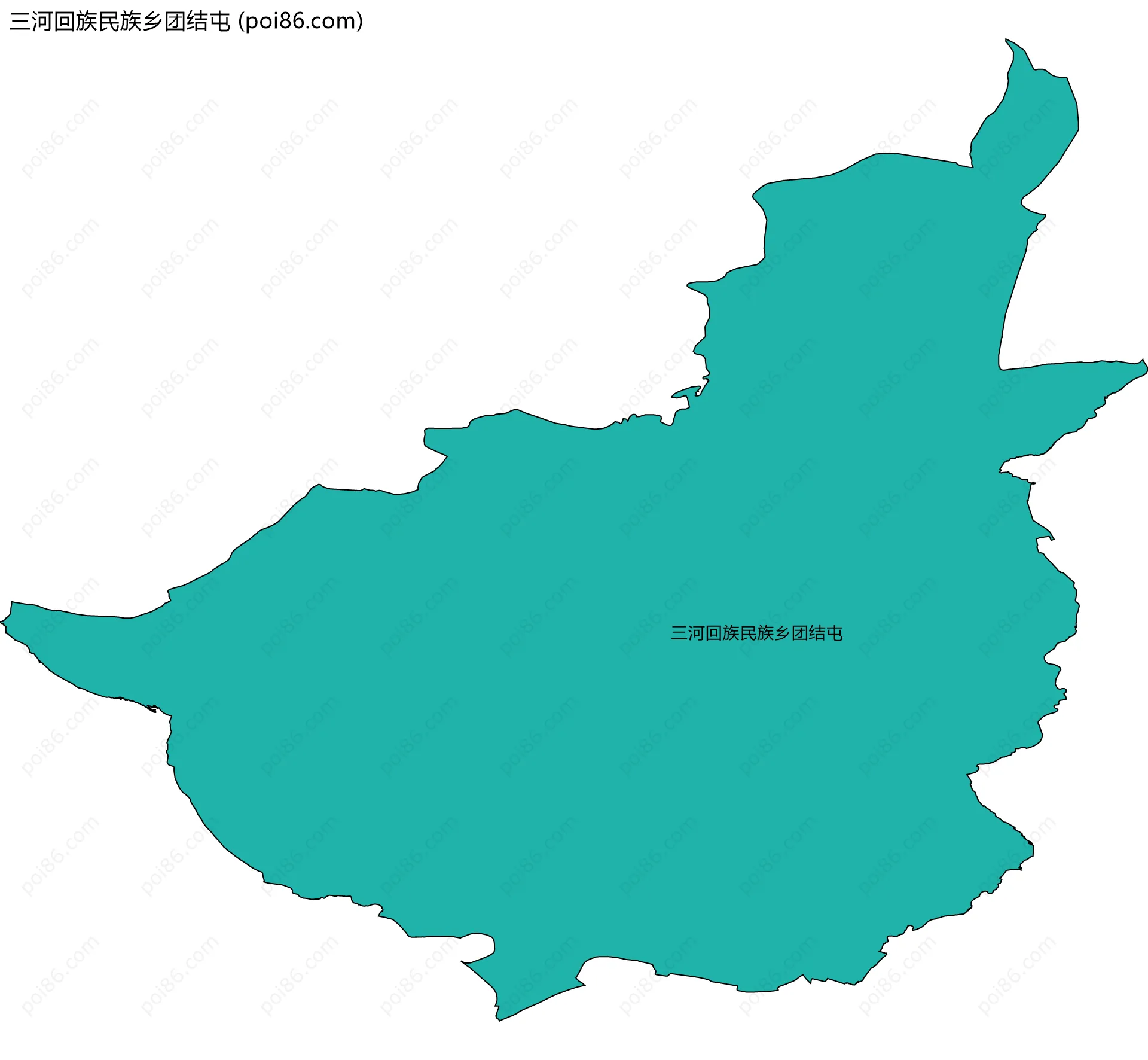 三河回族民族乡团结屯边界地图