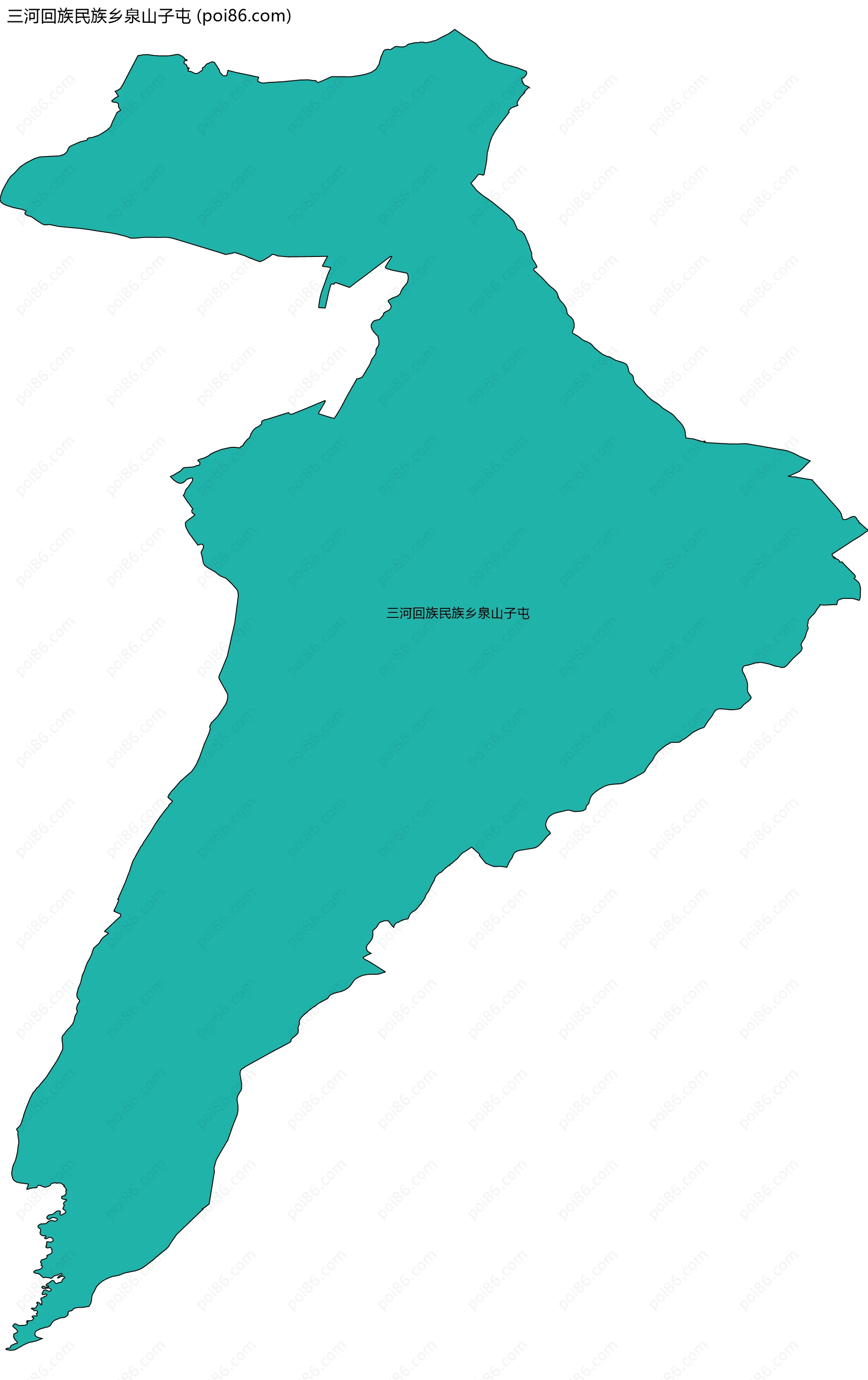 三河回族民族乡泉山子屯边界地图