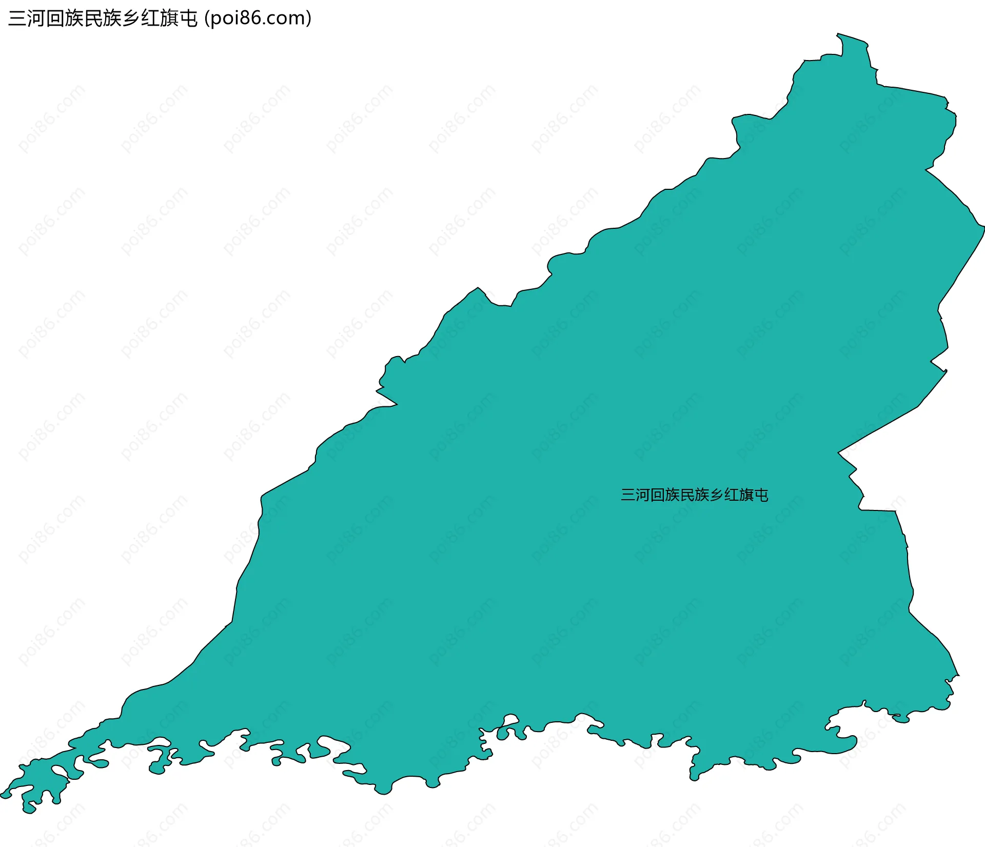 三河回族民族乡红旗屯边界地图