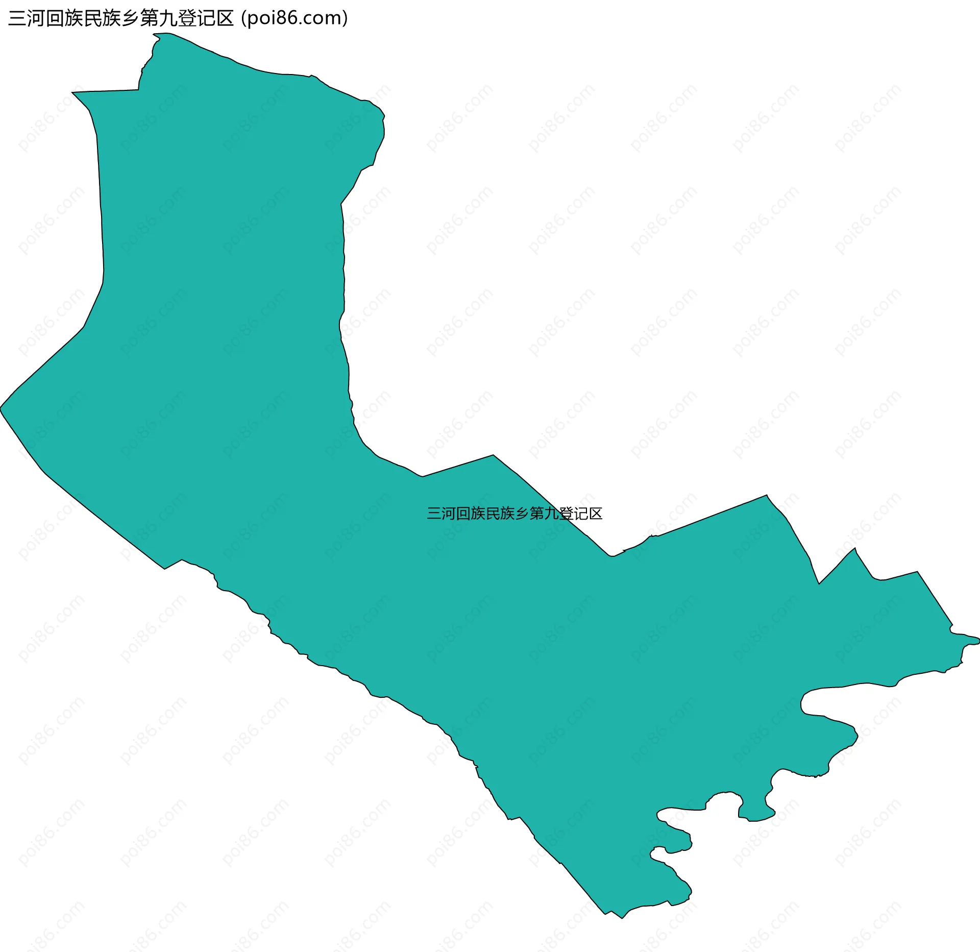 三河回族民族乡第九登记区边界地图
