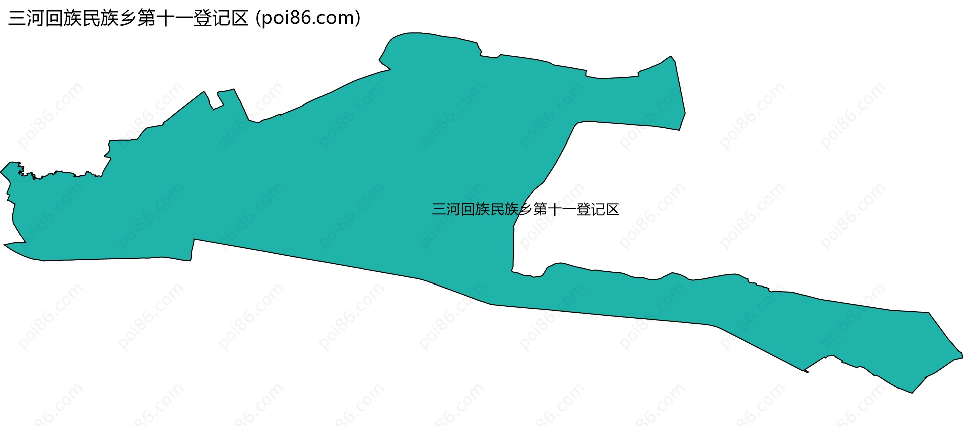 三河回族民族乡第十一登记区边界地图