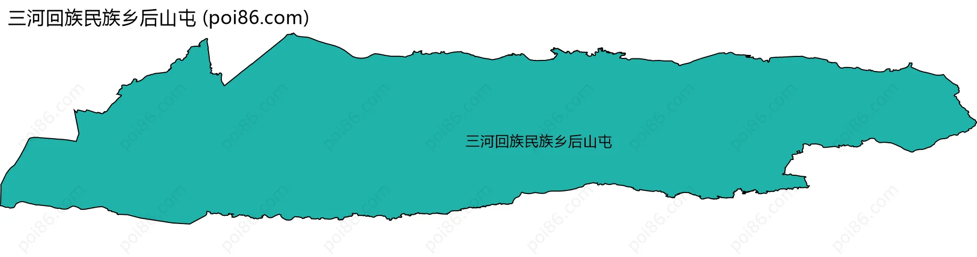 三河回族民族乡后山屯边界地图