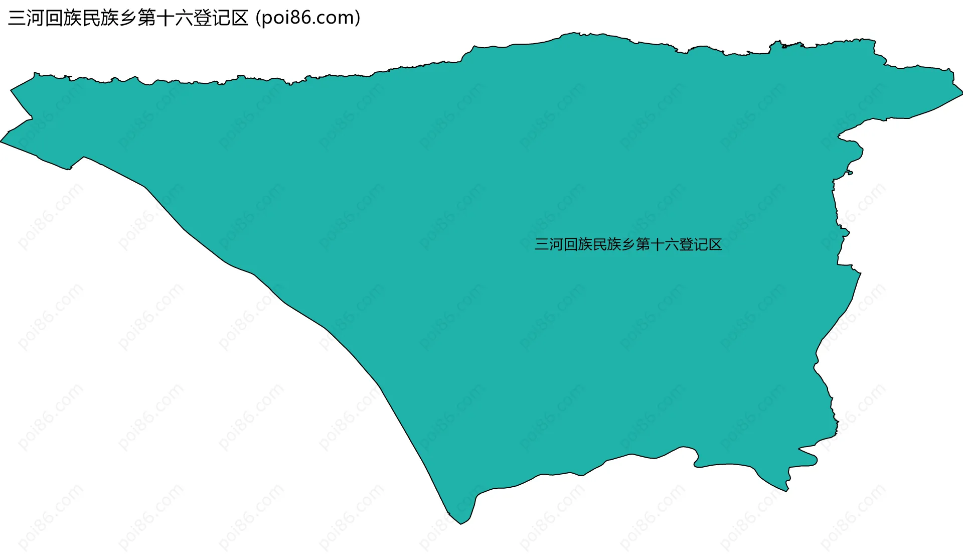 三河回族民族乡第十六登记区边界地图