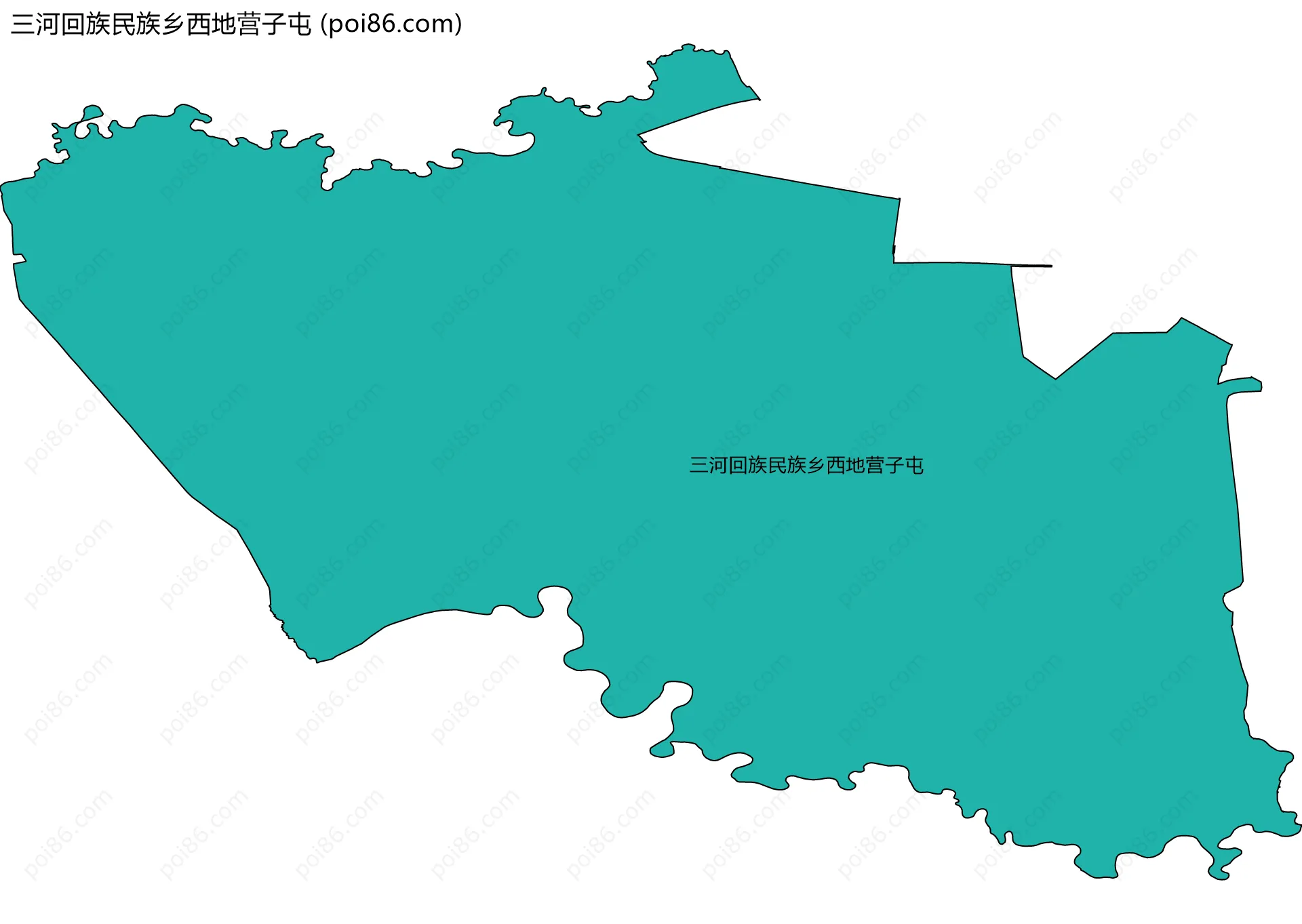 三河回族民族乡西地营子屯边界地图