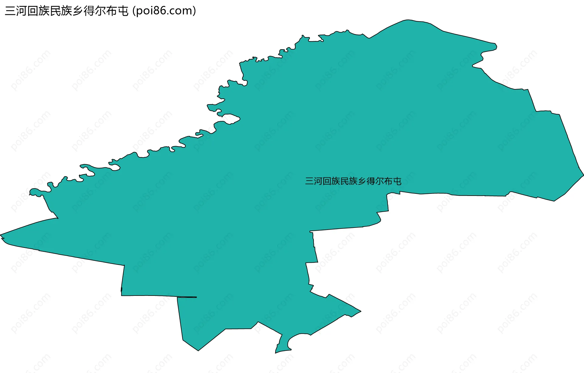 三河回族民族乡得尔布屯边界地图