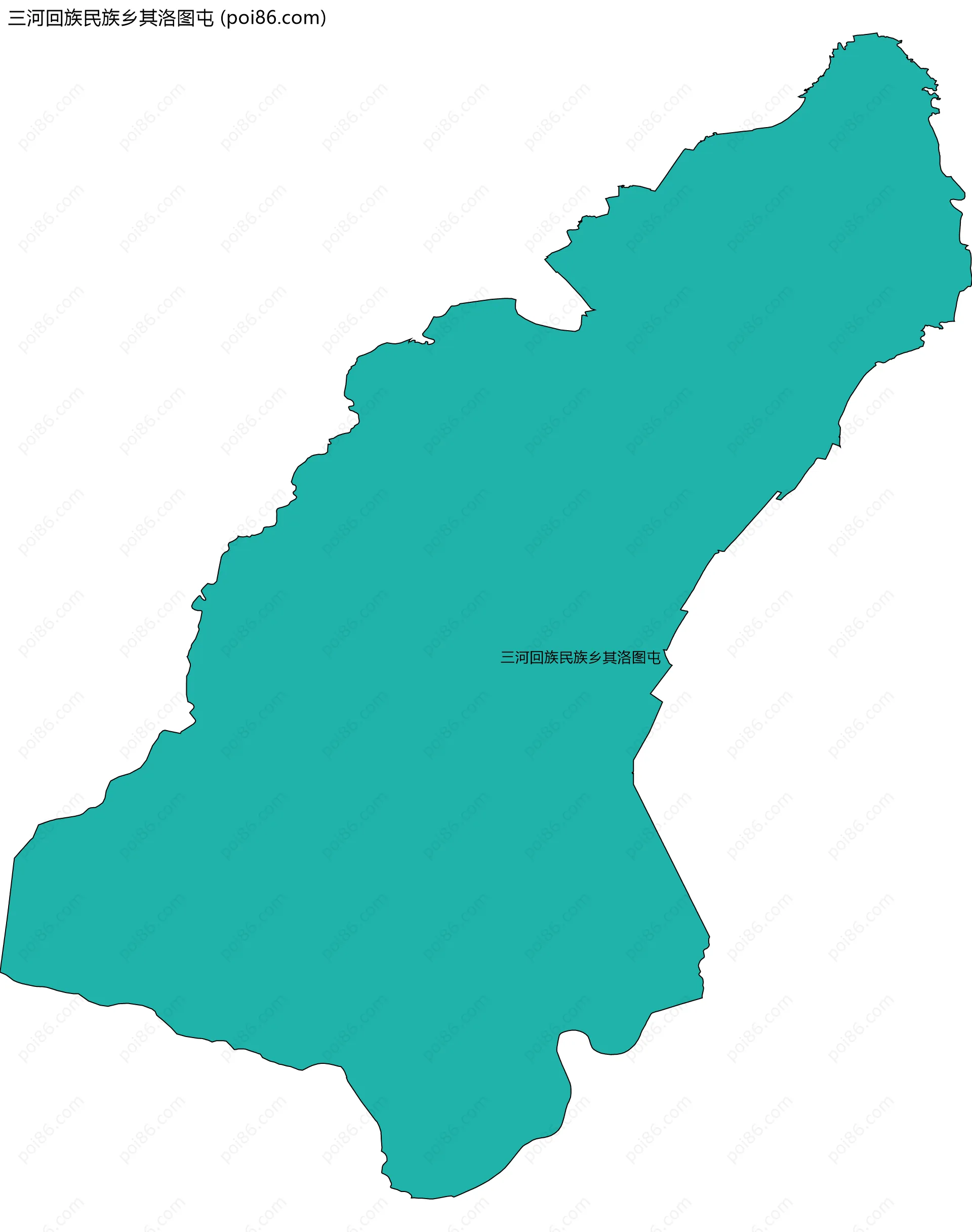 三河回族民族乡其洛图屯边界地图