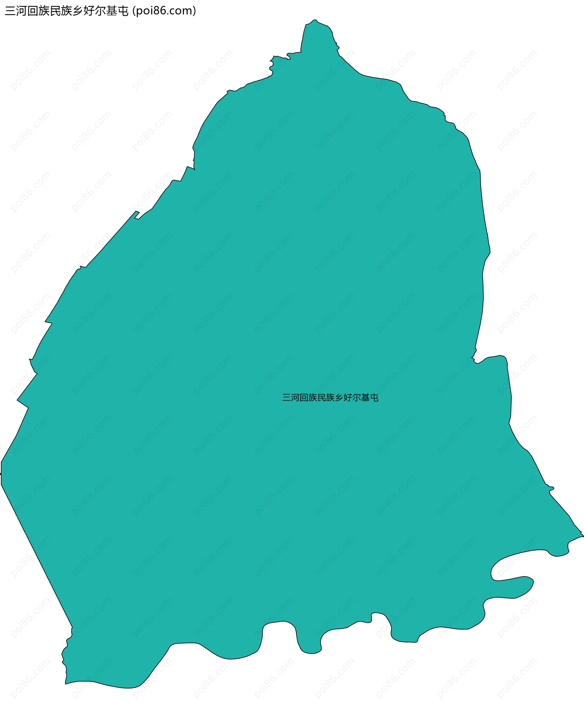 三河回族民族乡好尔基屯边界地图