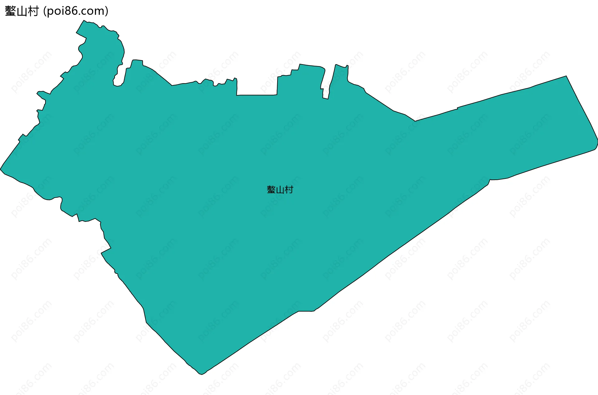 螯山村边界地图