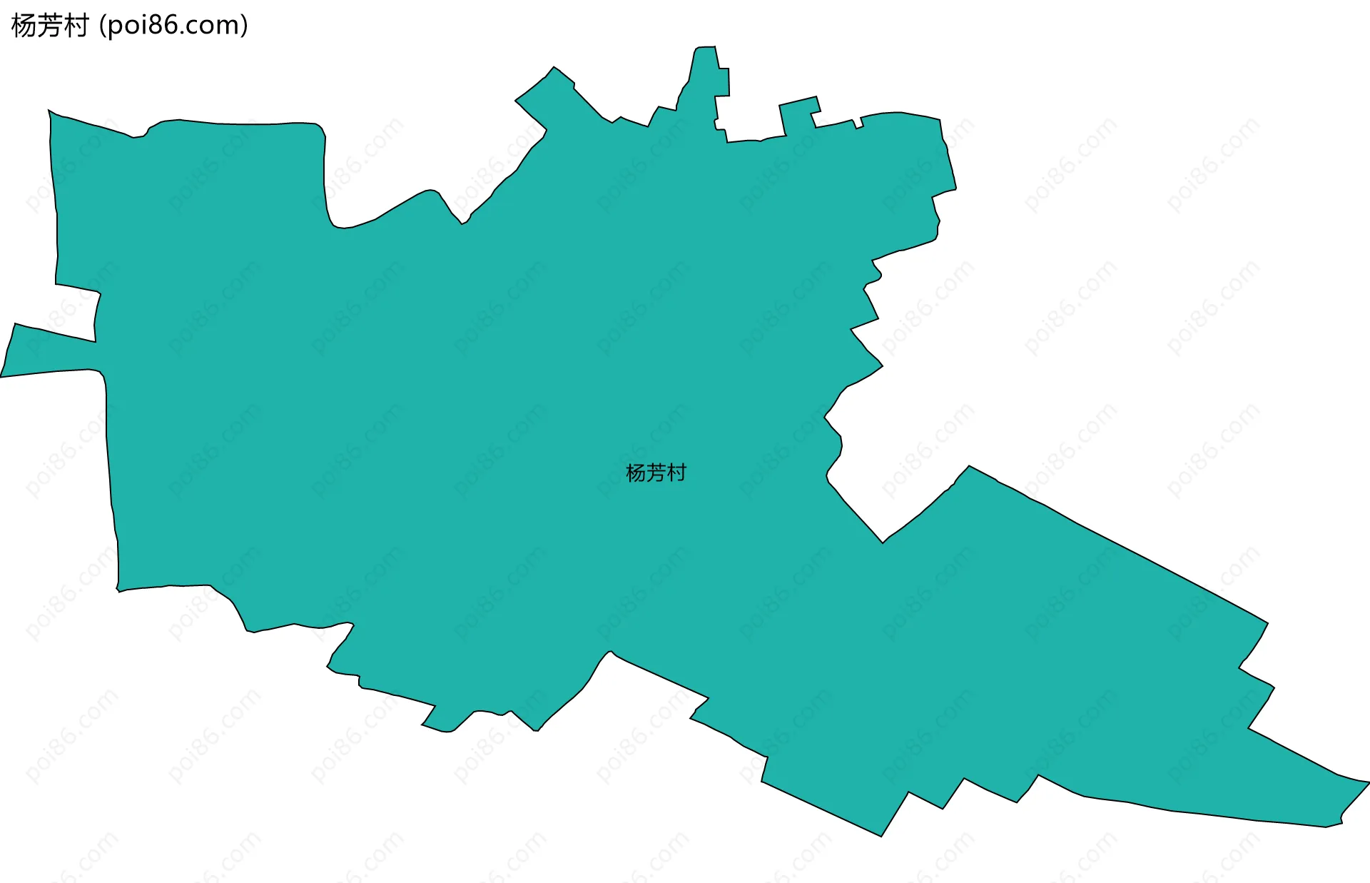 杨芳村边界地图