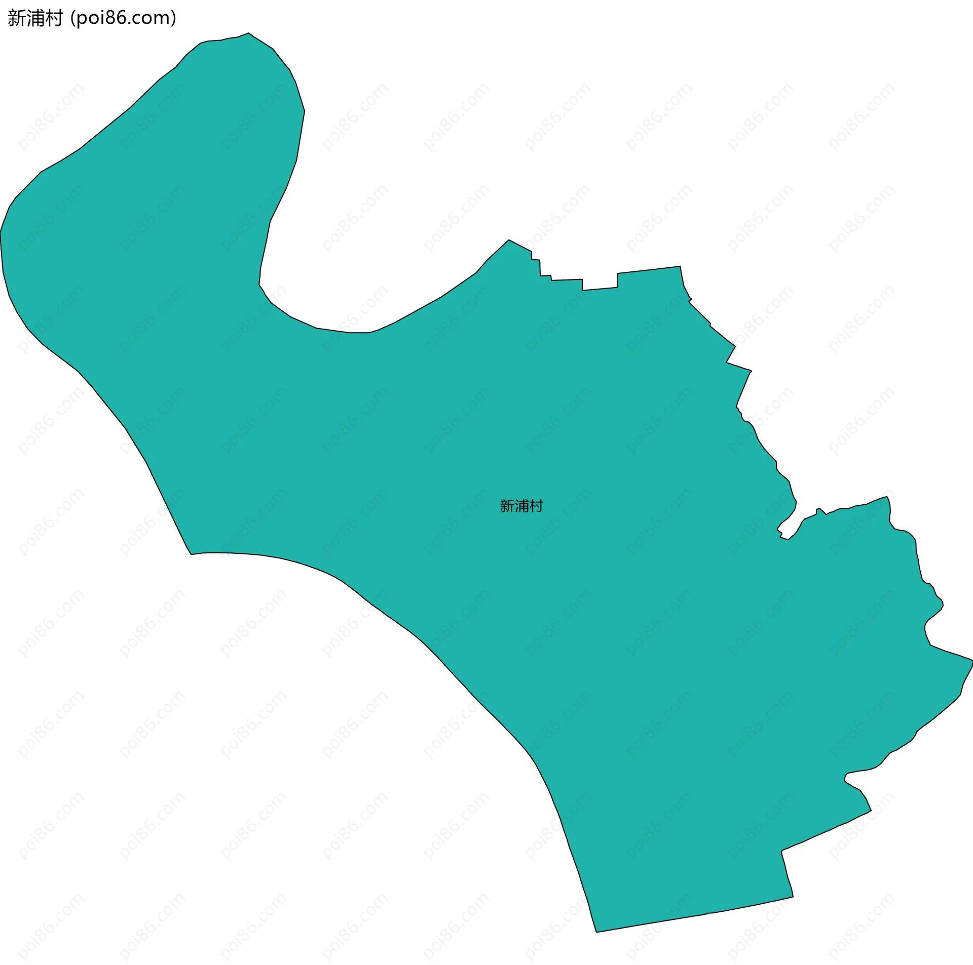 新浦村边界地图