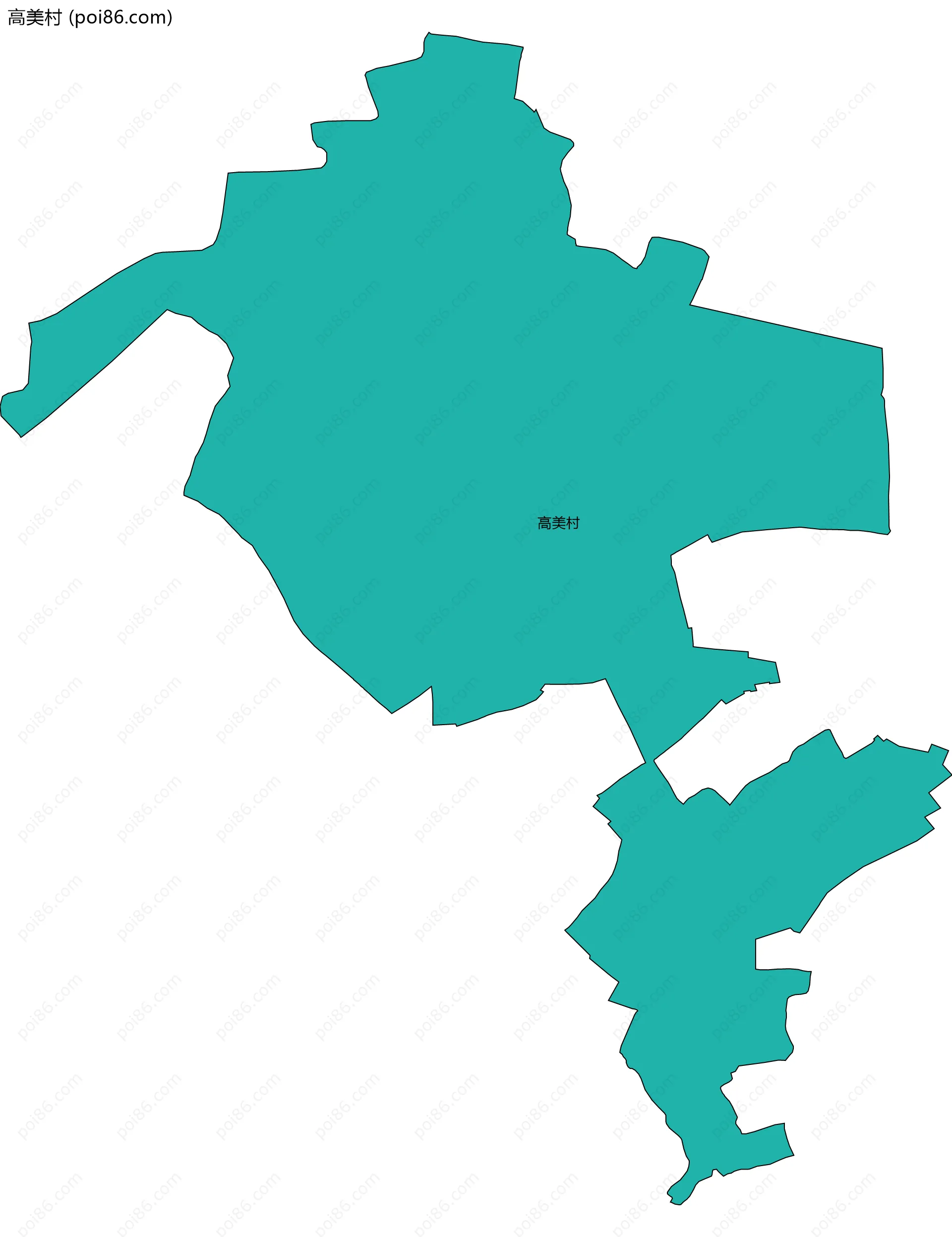 高美村边界地图