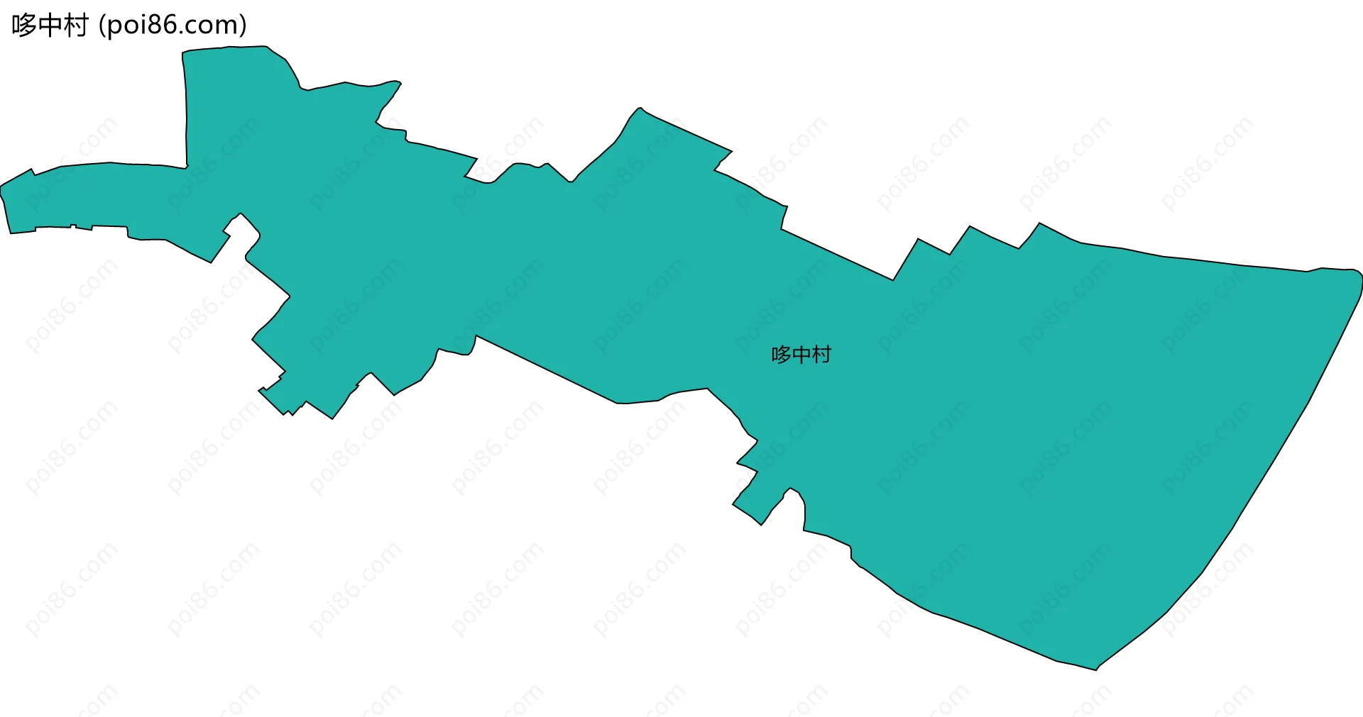 哆中村边界地图