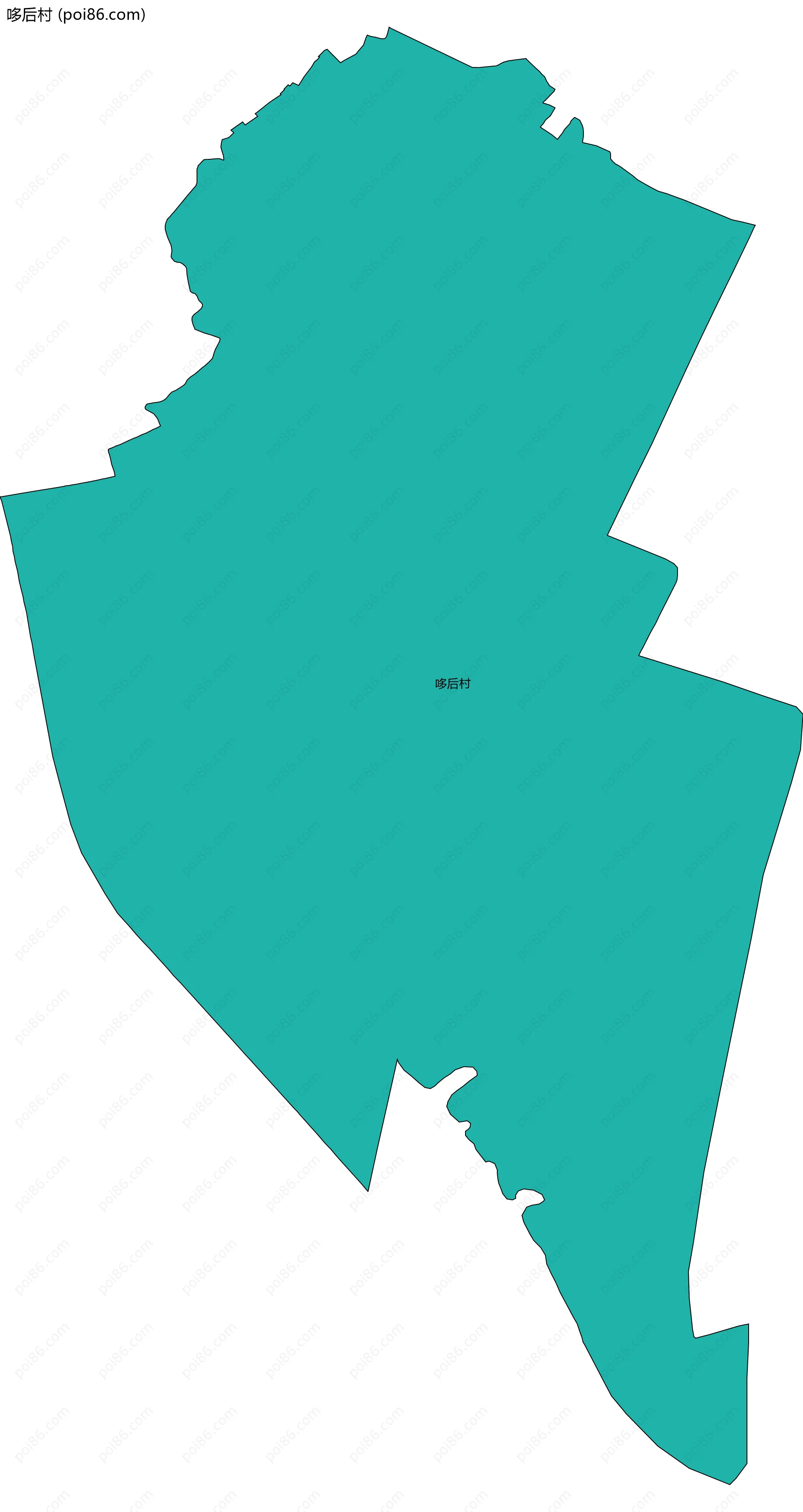 哆后村边界地图