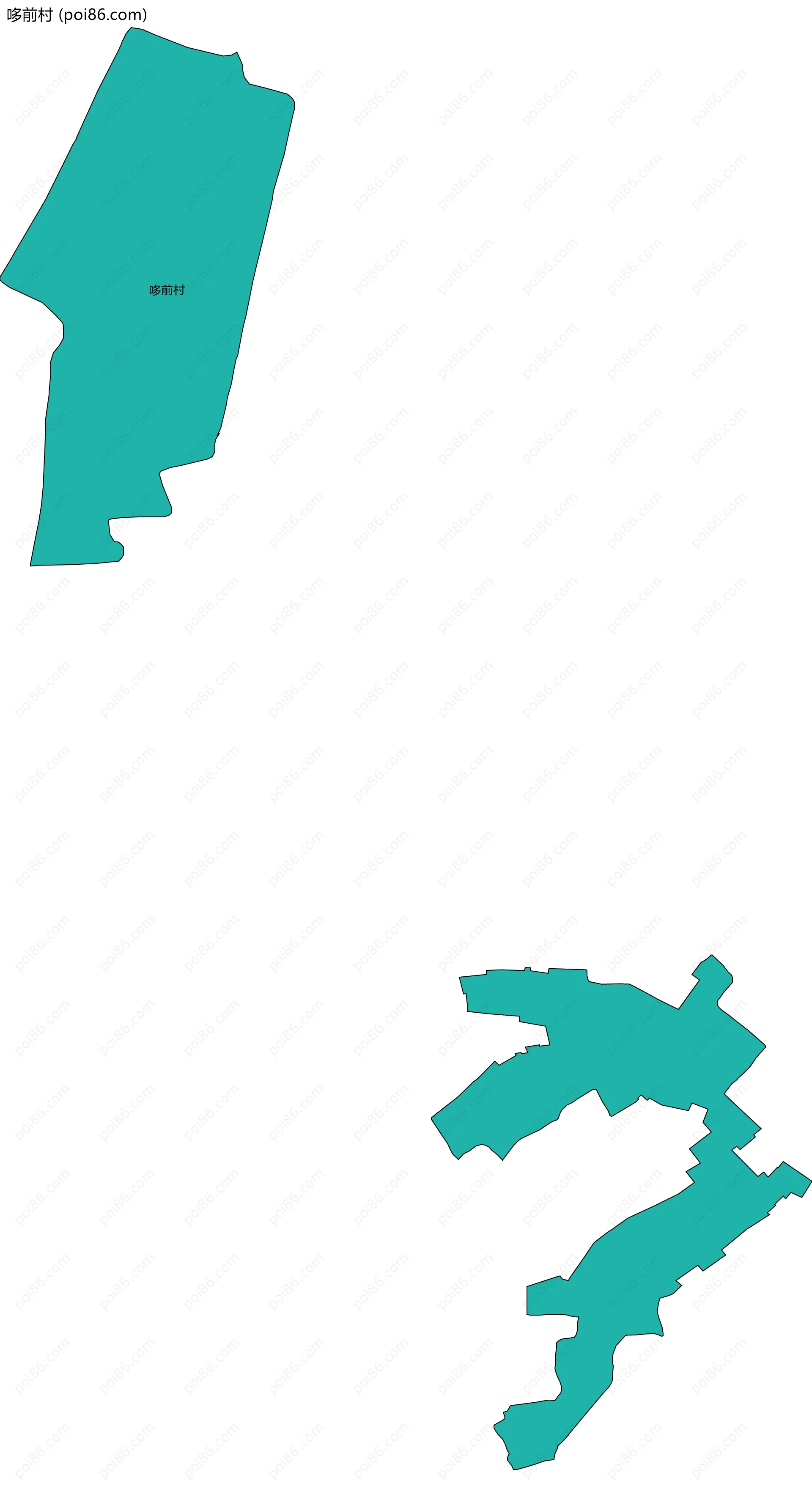 哆前村边界地图