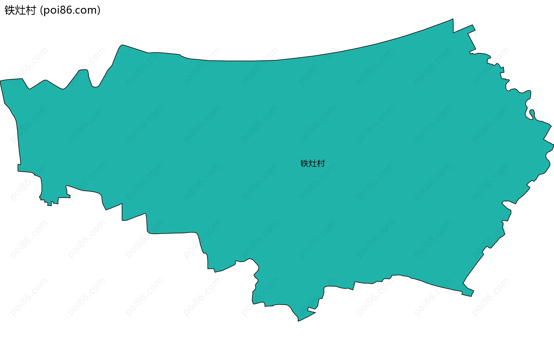 铁灶村边界地图