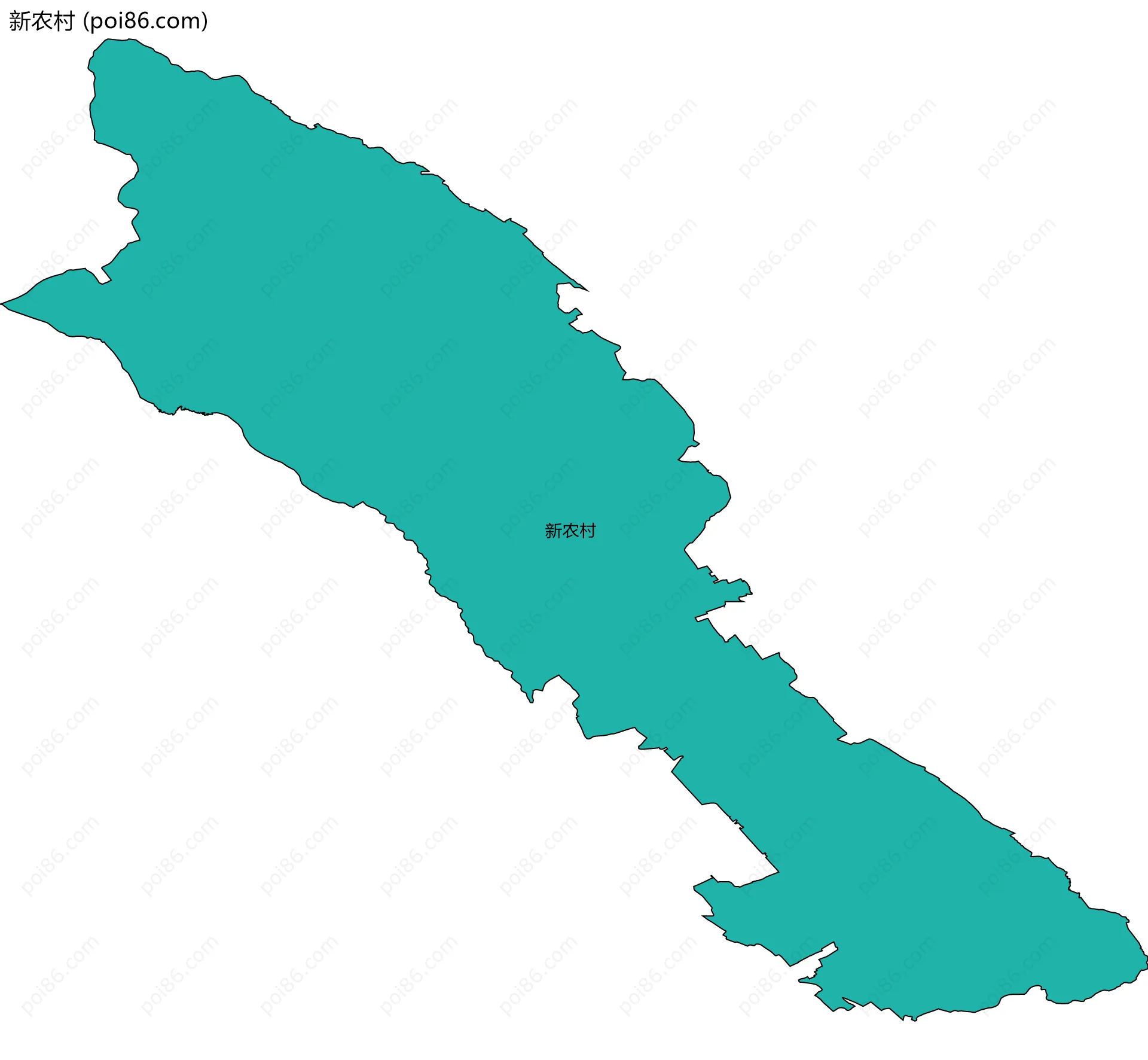 新农村边界地图