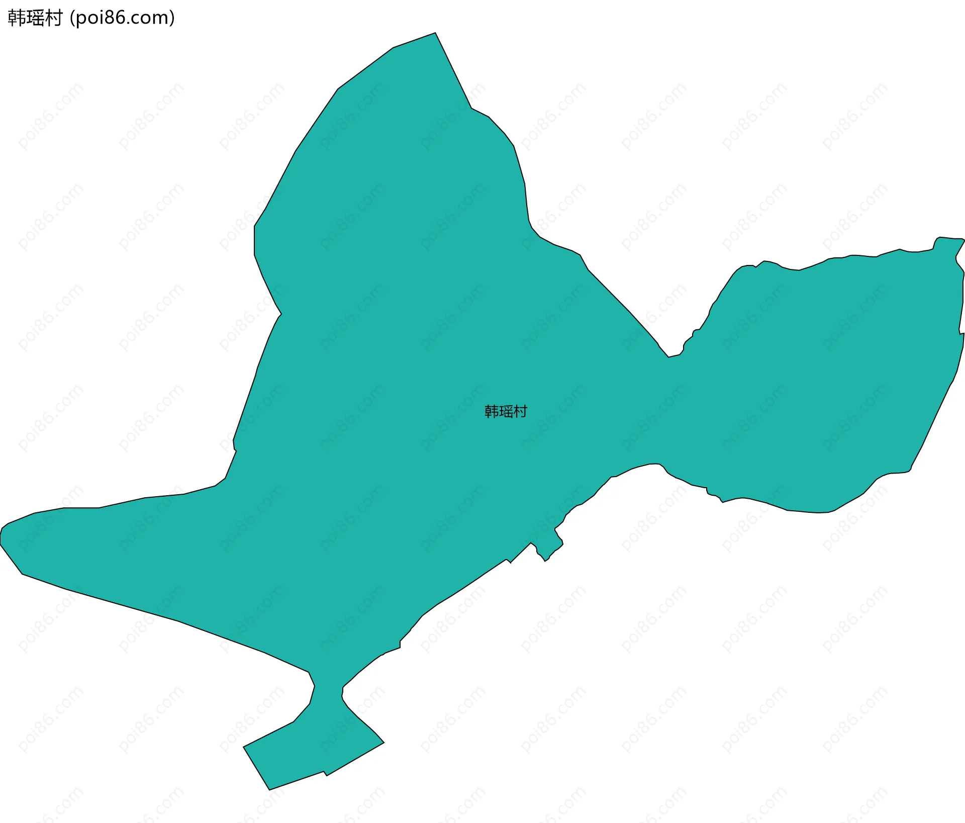 韩瑶村边界地图