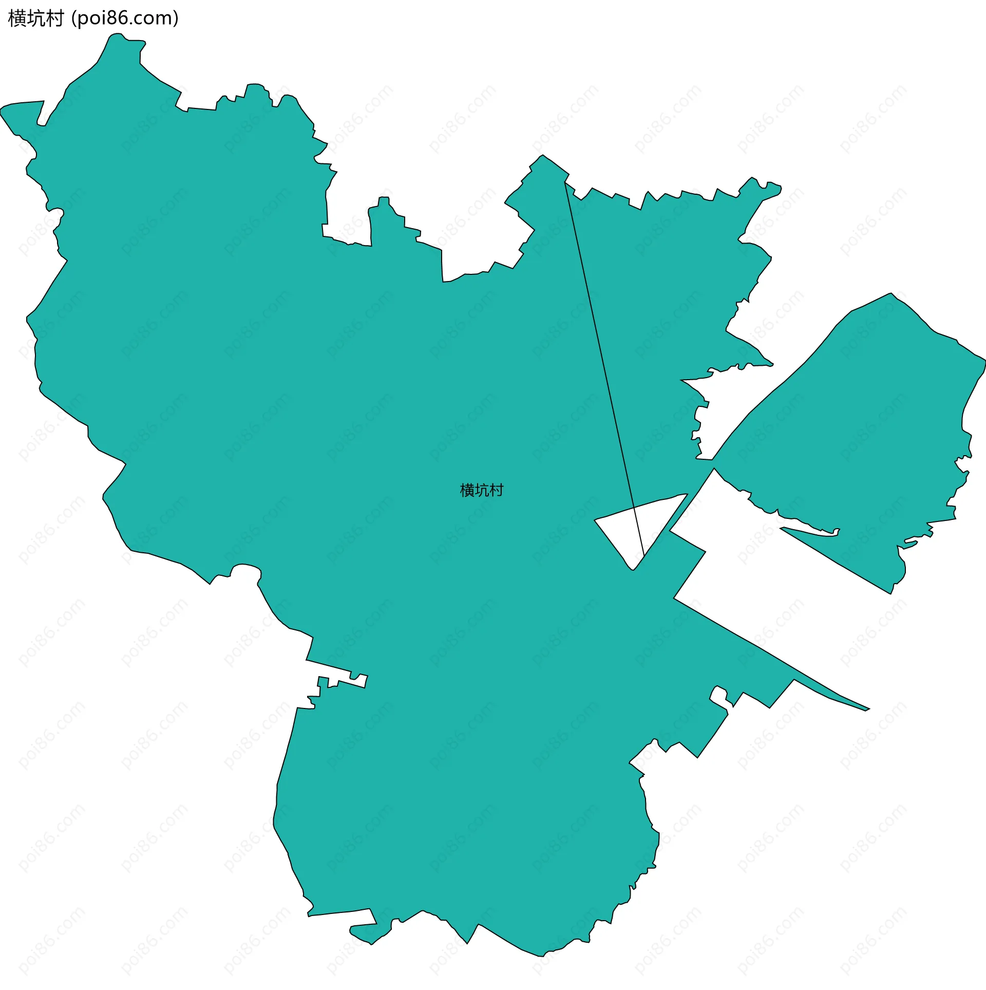 横坑村边界地图