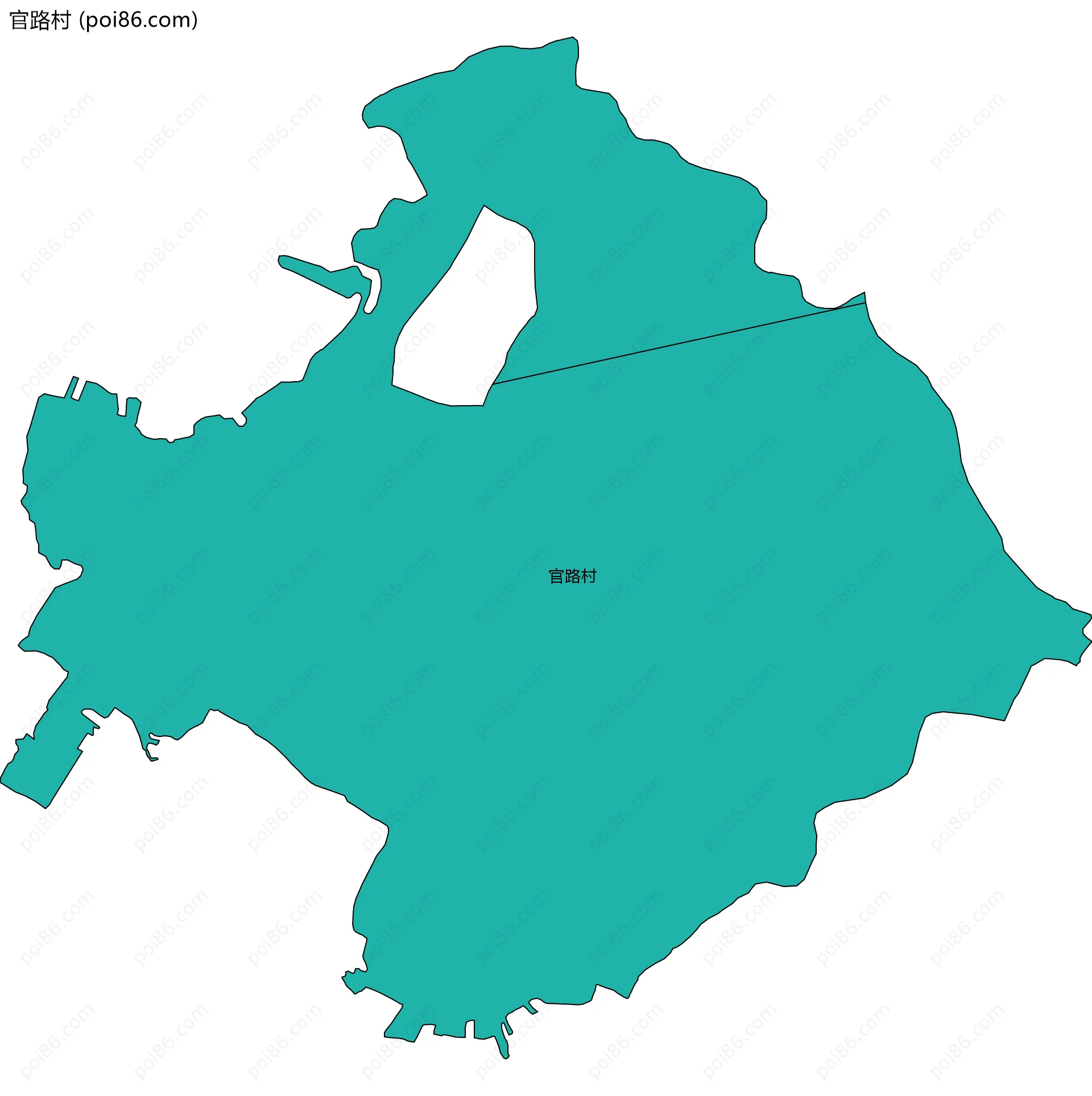 官路村边界地图