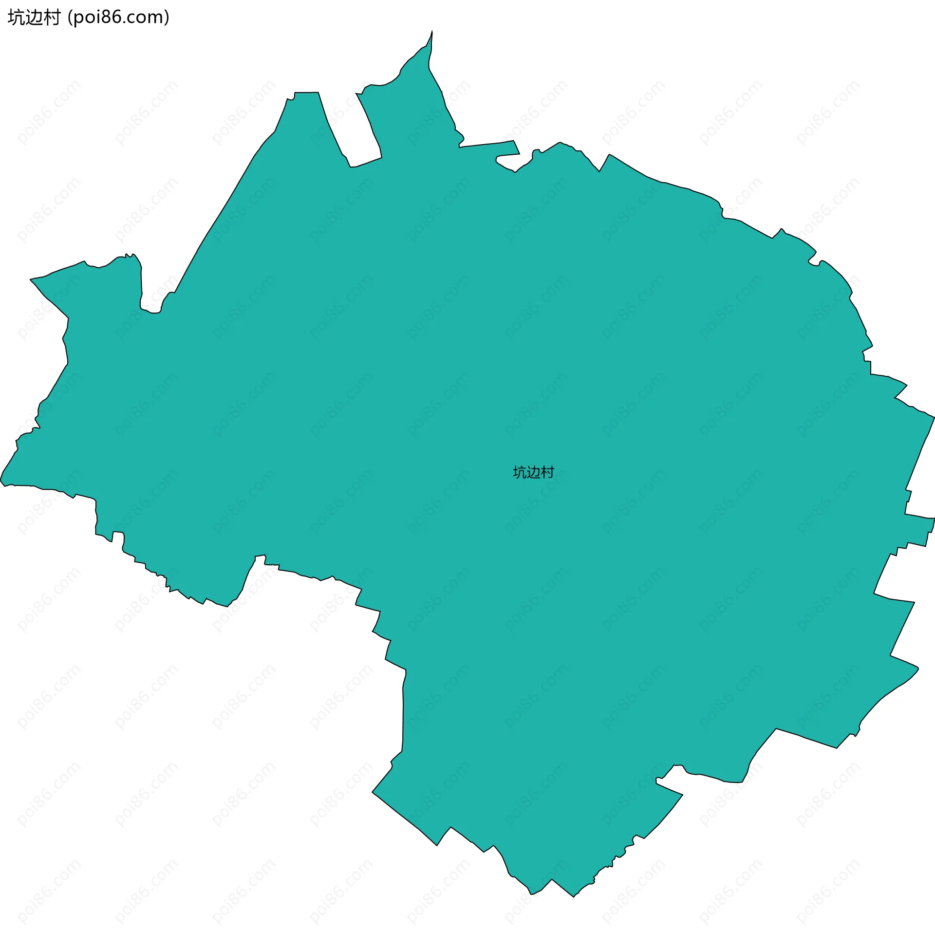 坑边村边界地图