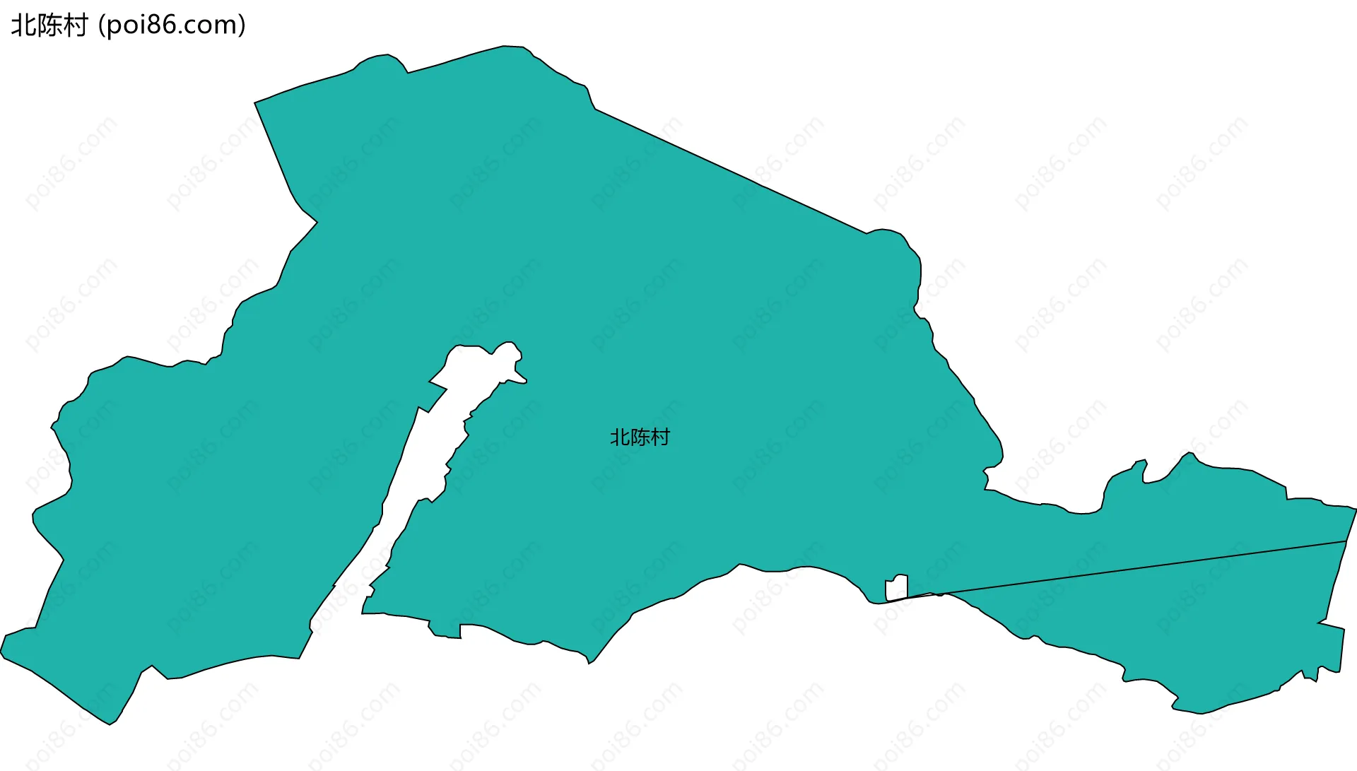 北陈村边界地图