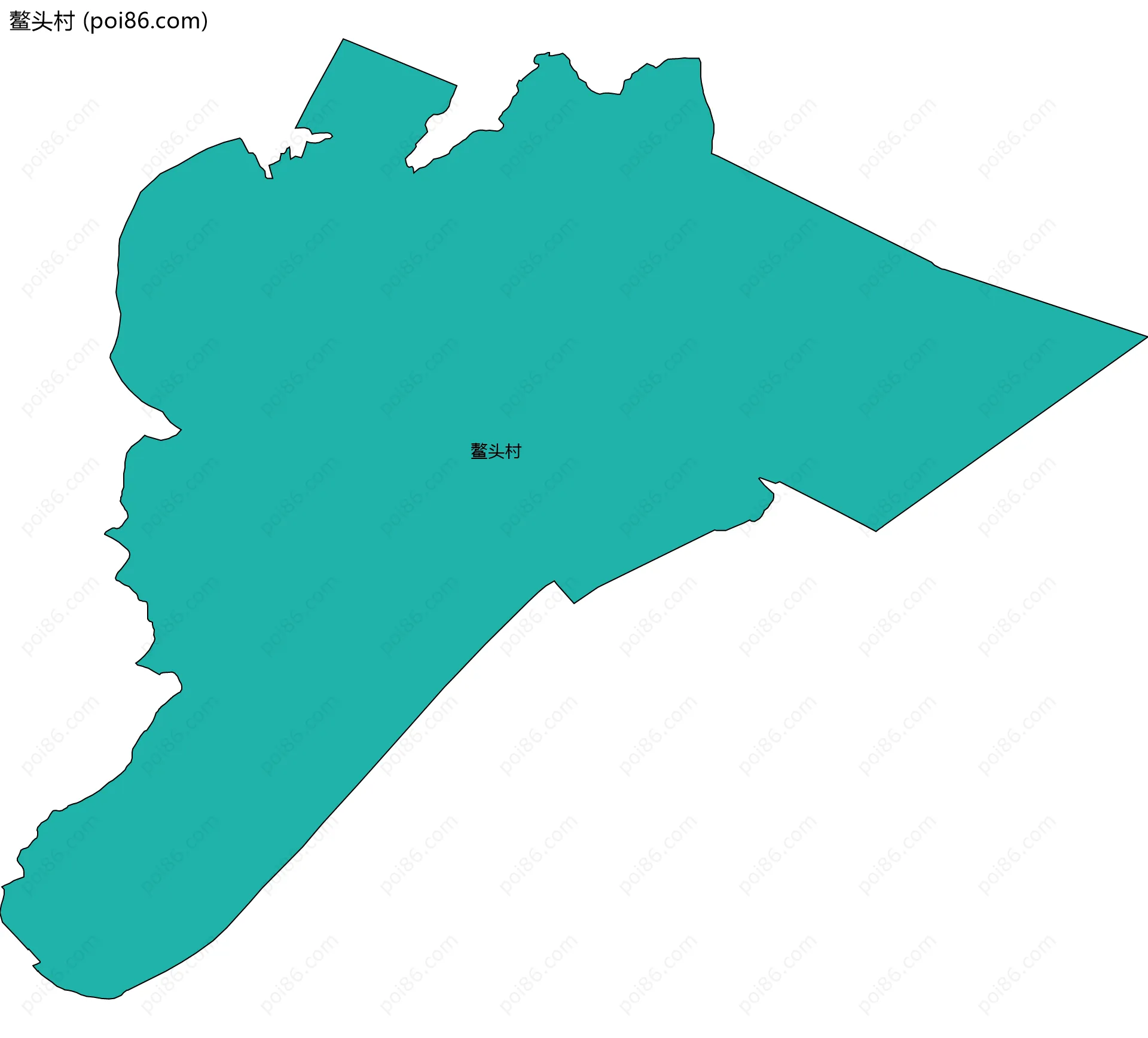 鳌头村边界地图