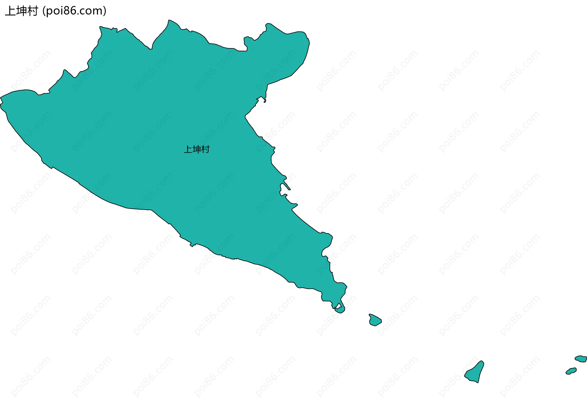 上坤村边界地图