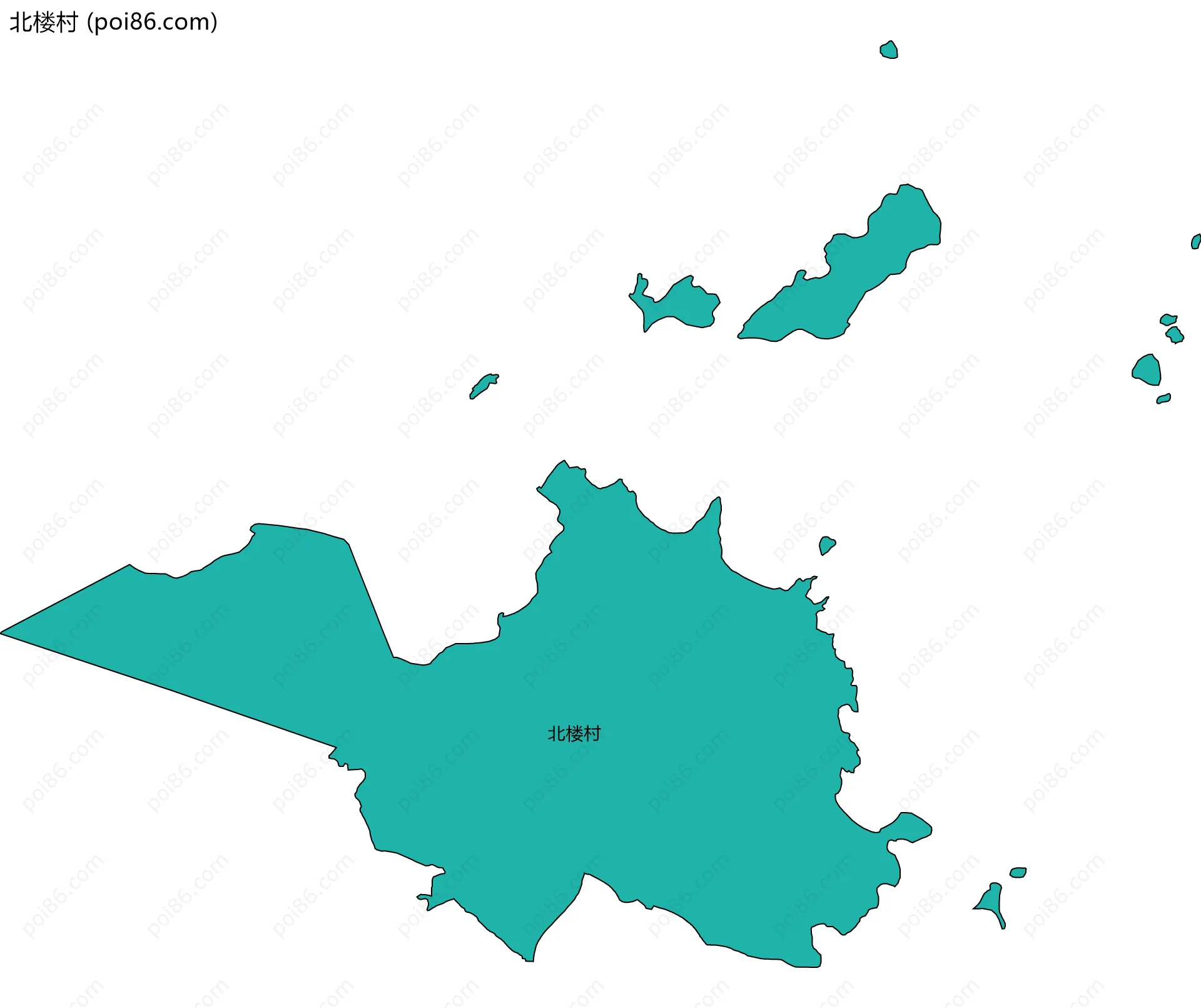 北楼村边界地图