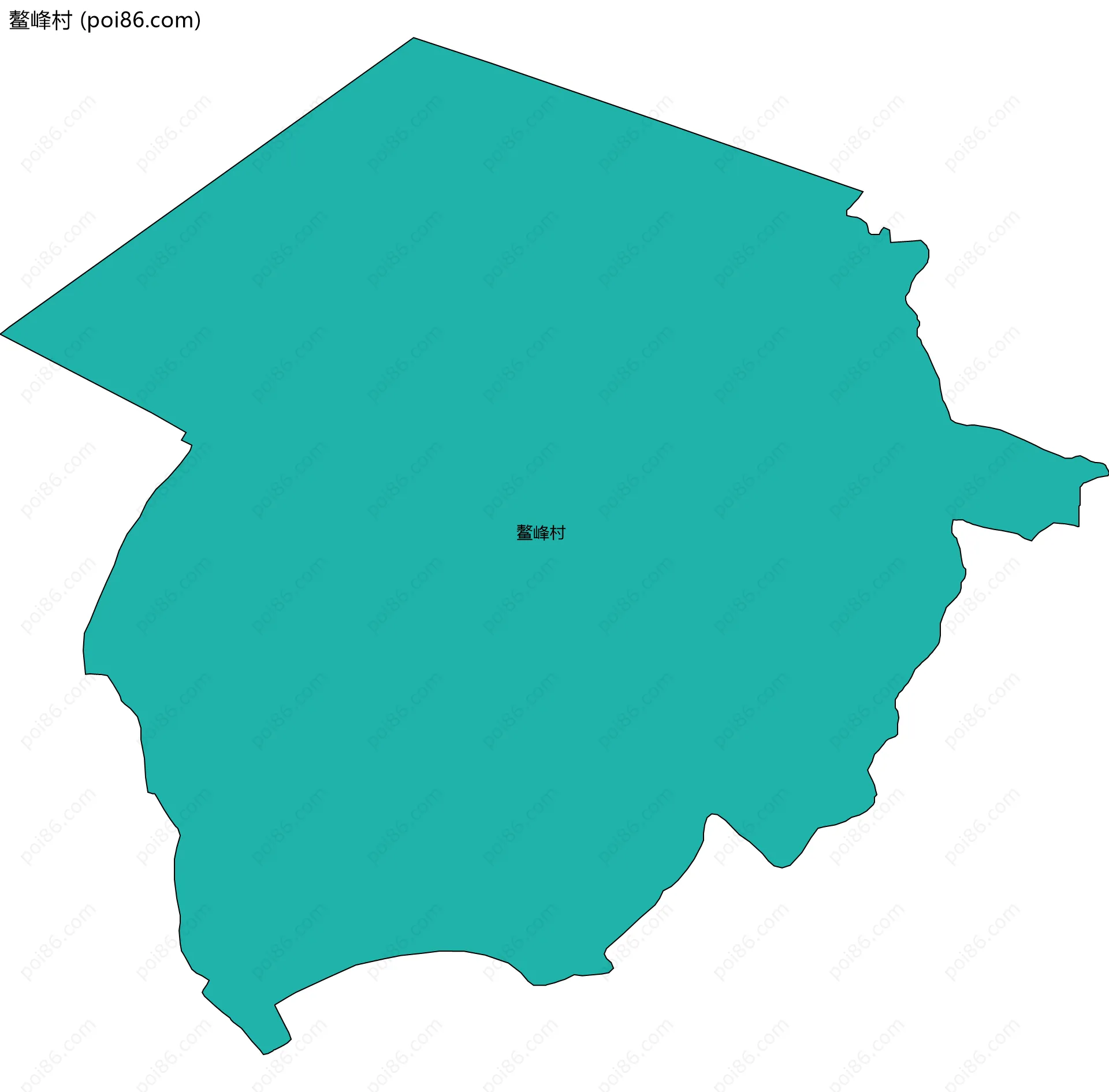 鳌峰村边界地图