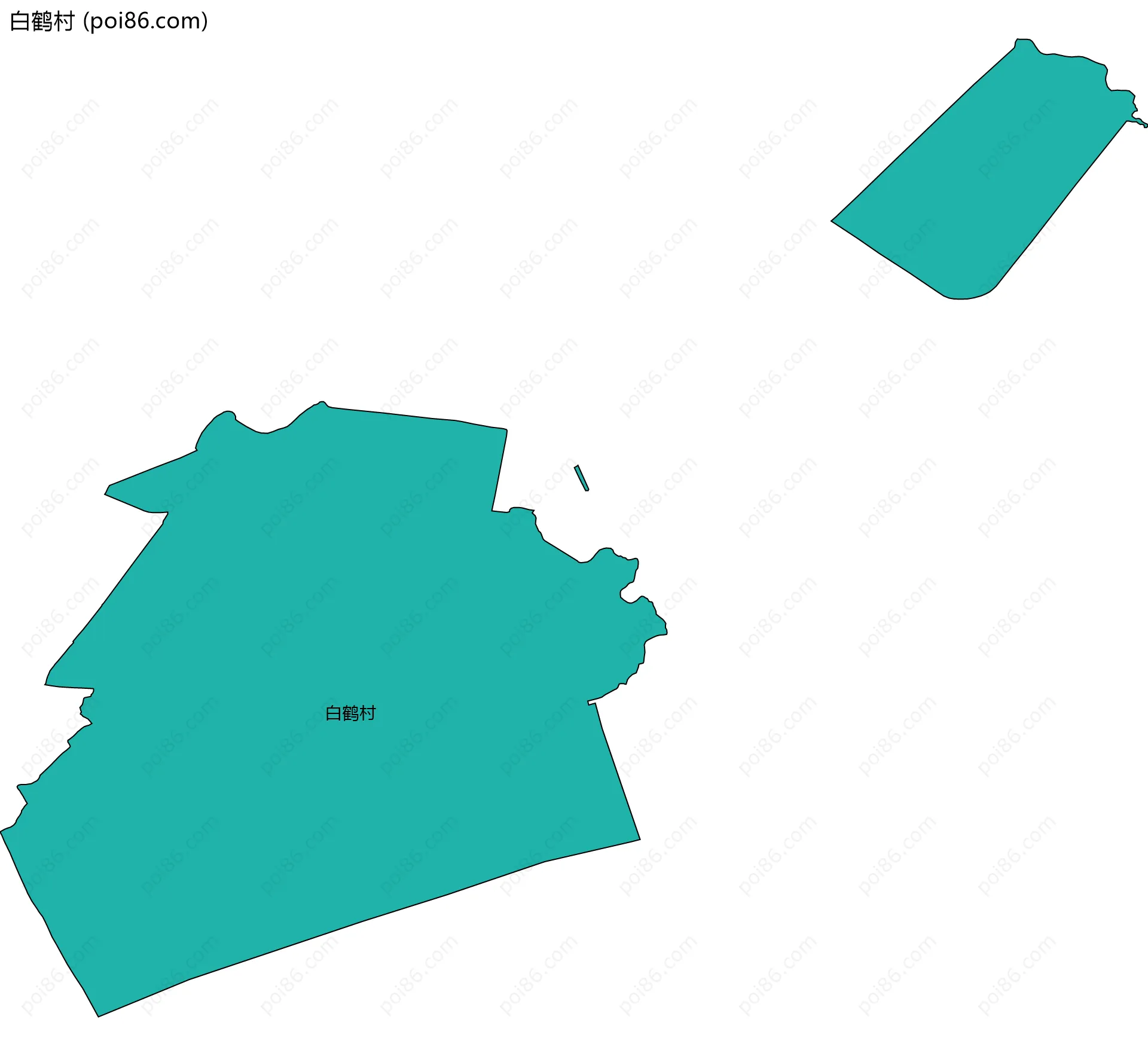 白鹤村边界地图
