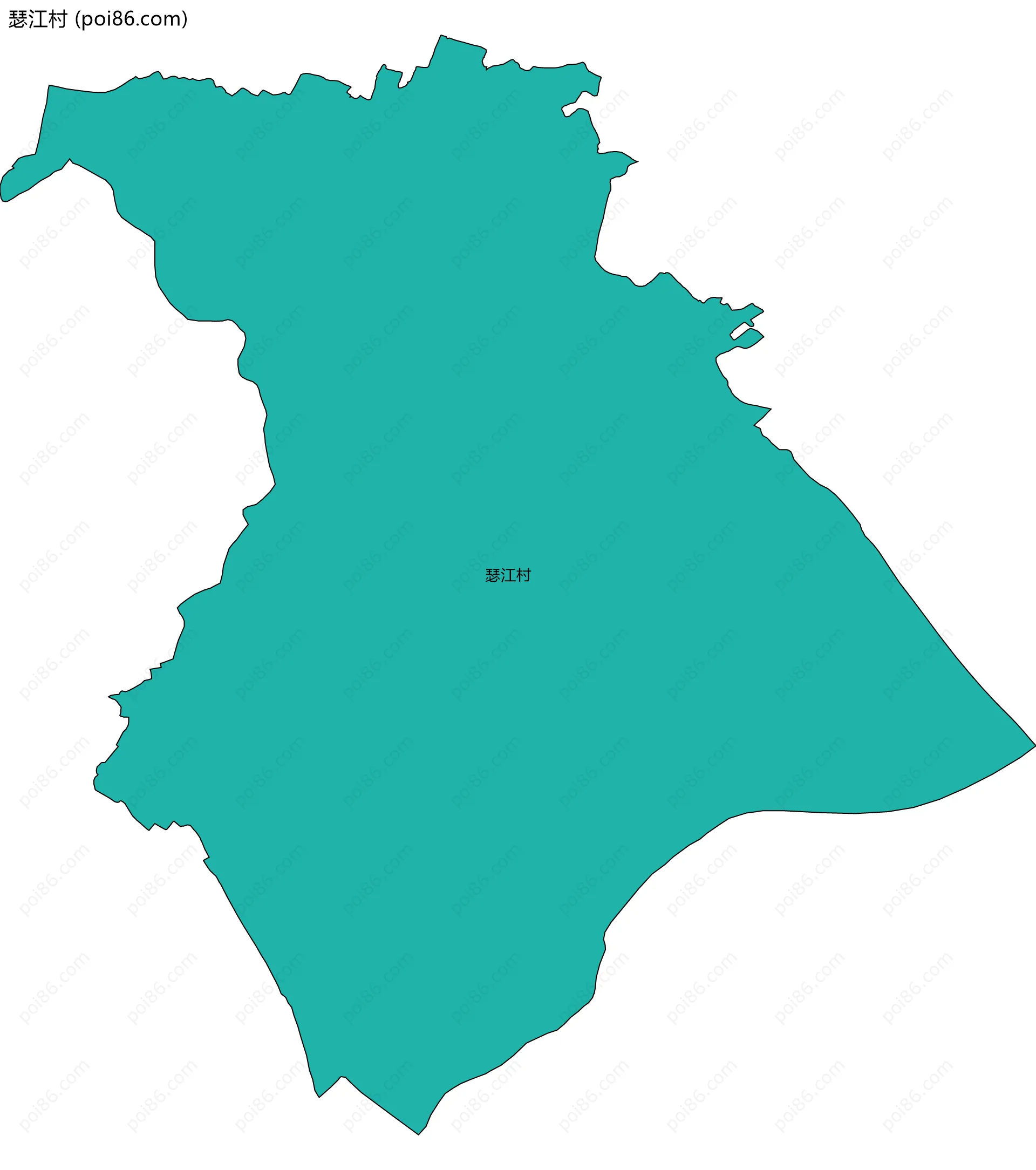 瑟江村边界地图