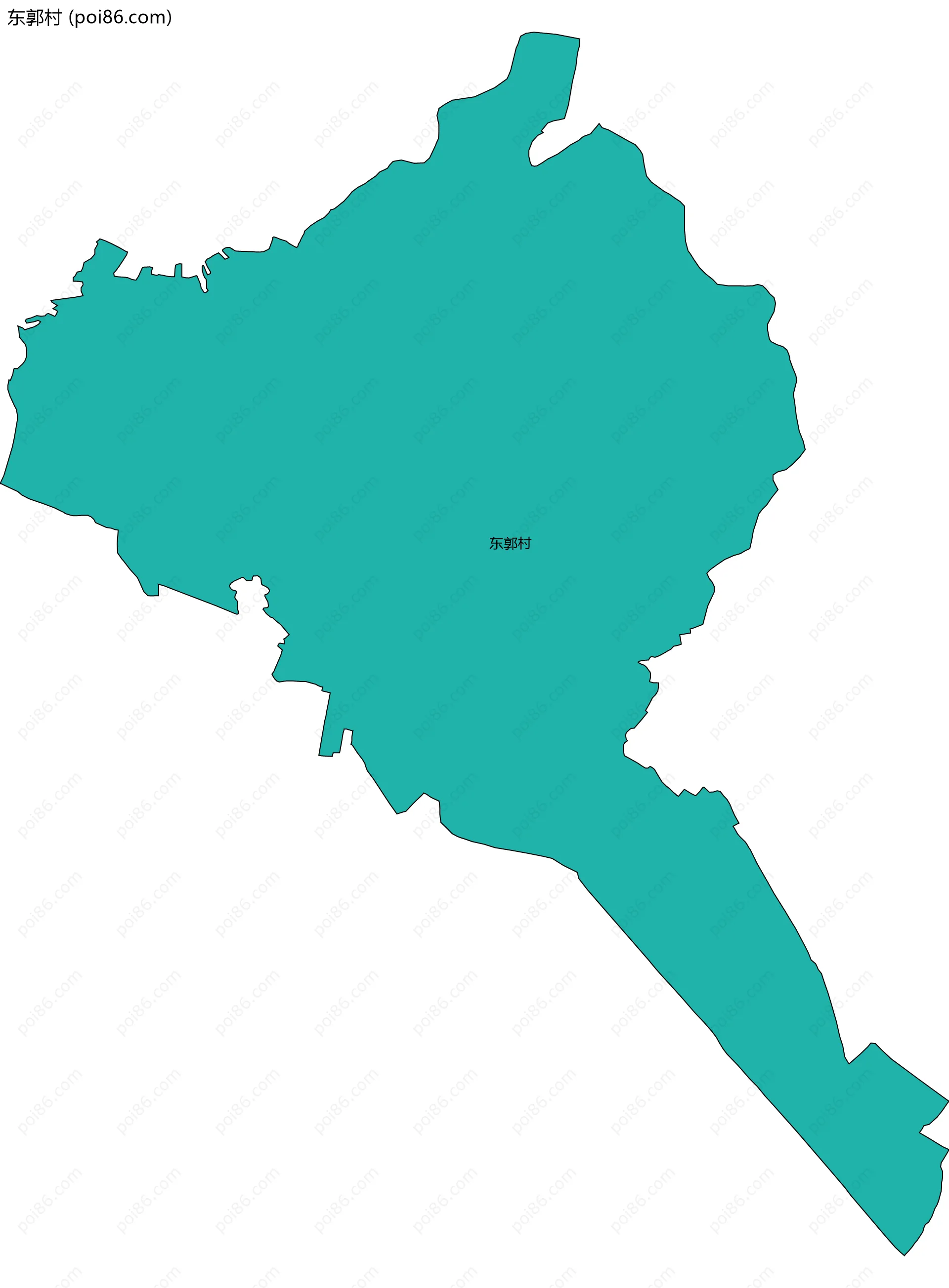 东郭村边界地图