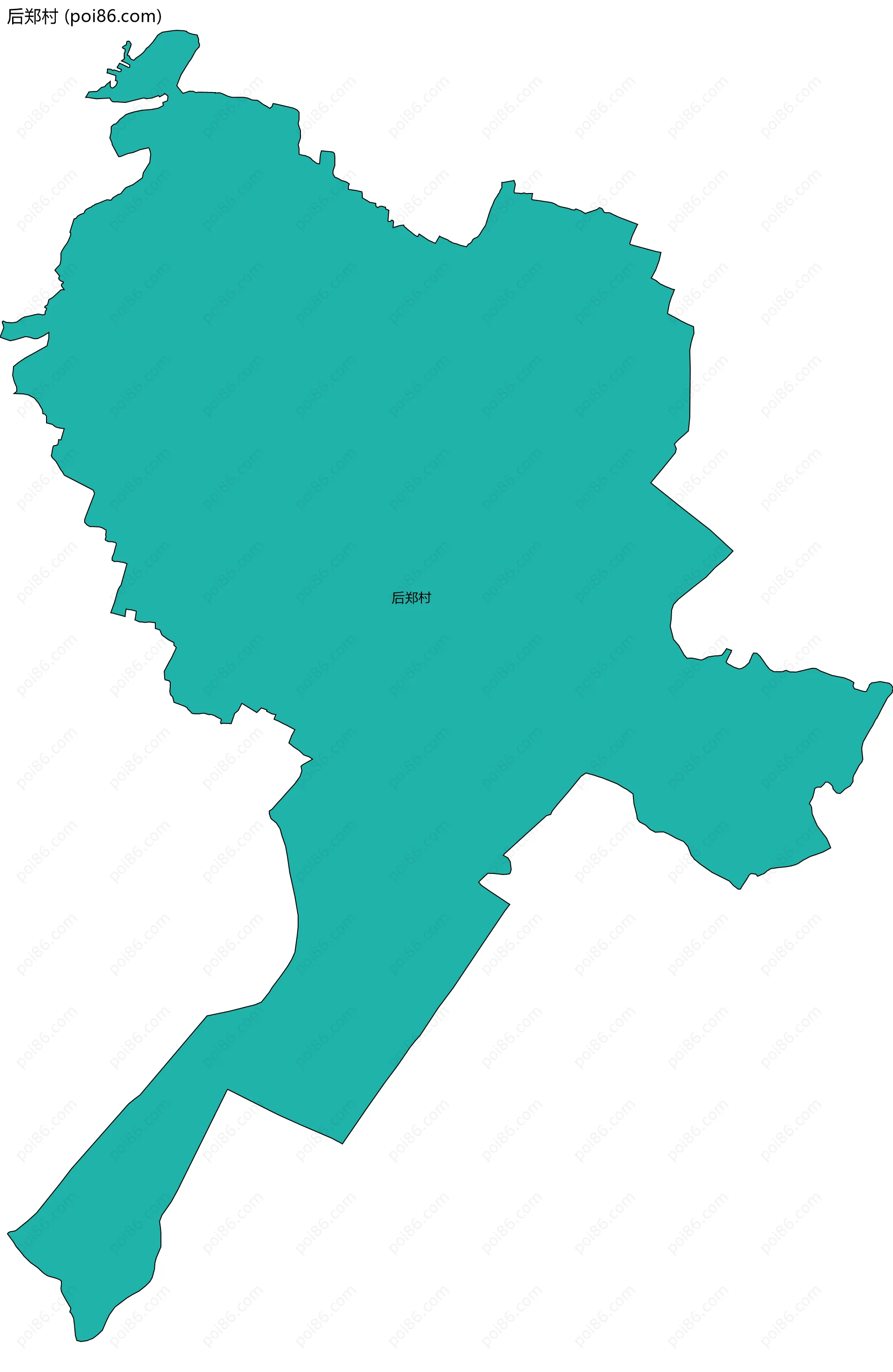 后郑村边界地图