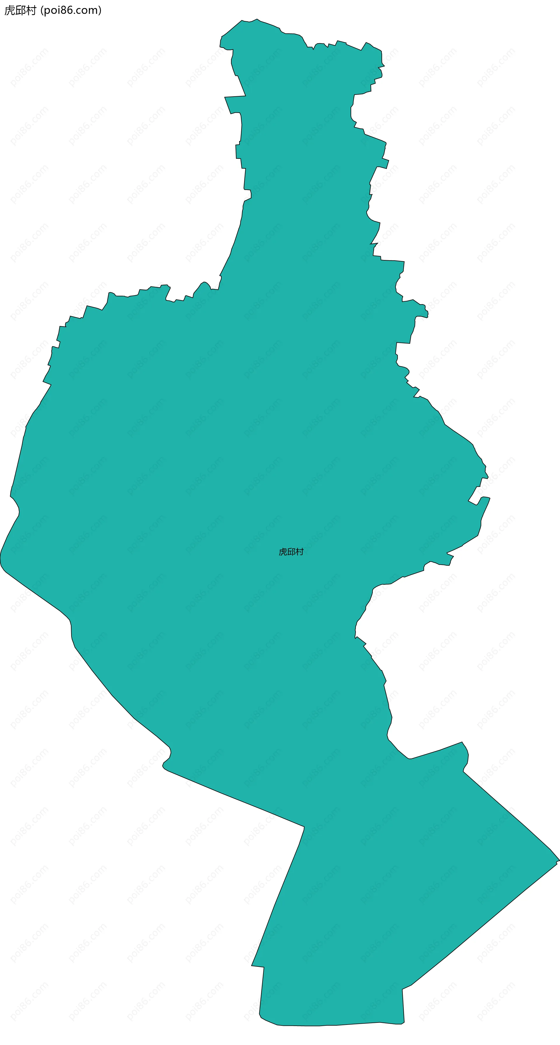 虎邱村边界地图