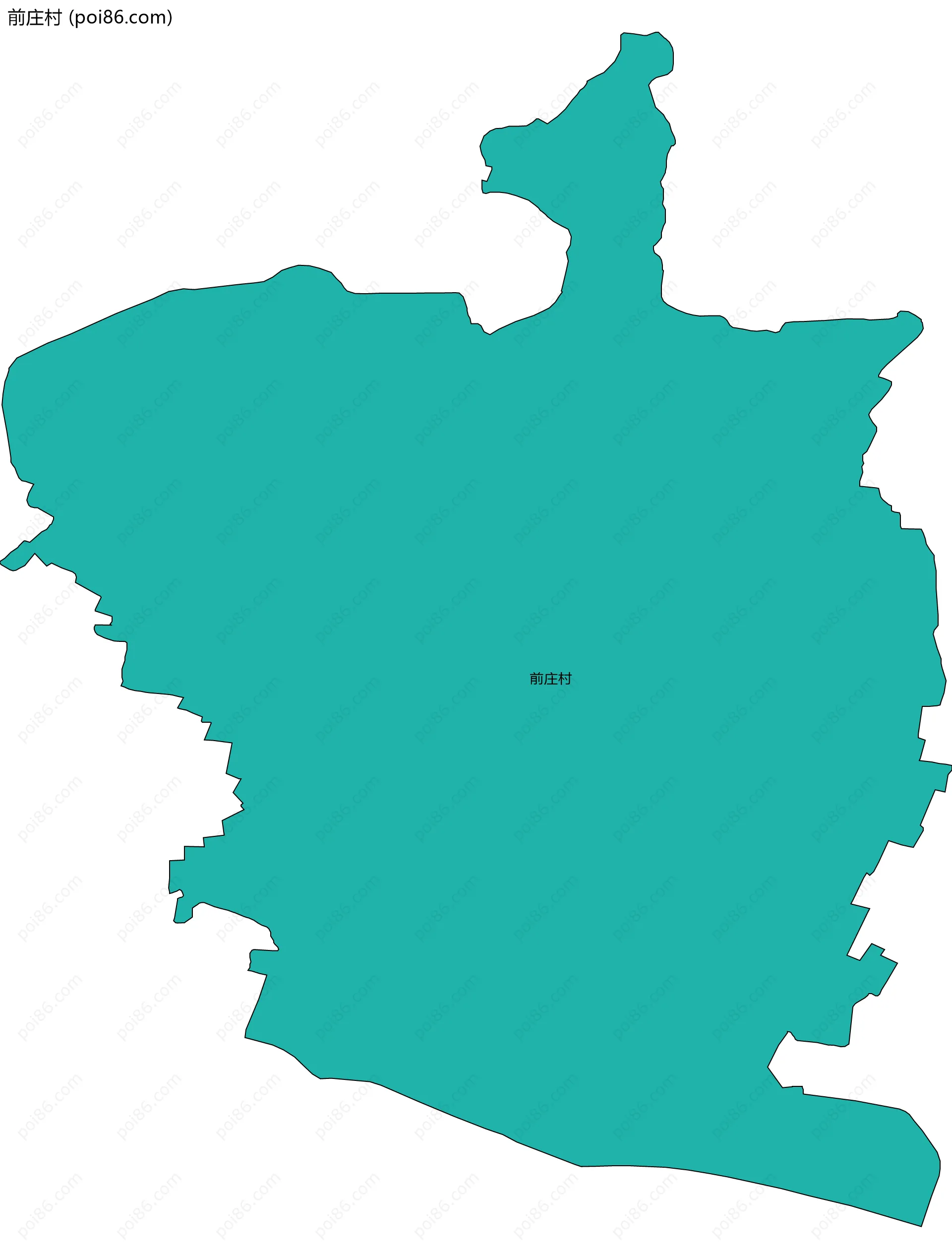 前庄村边界地图