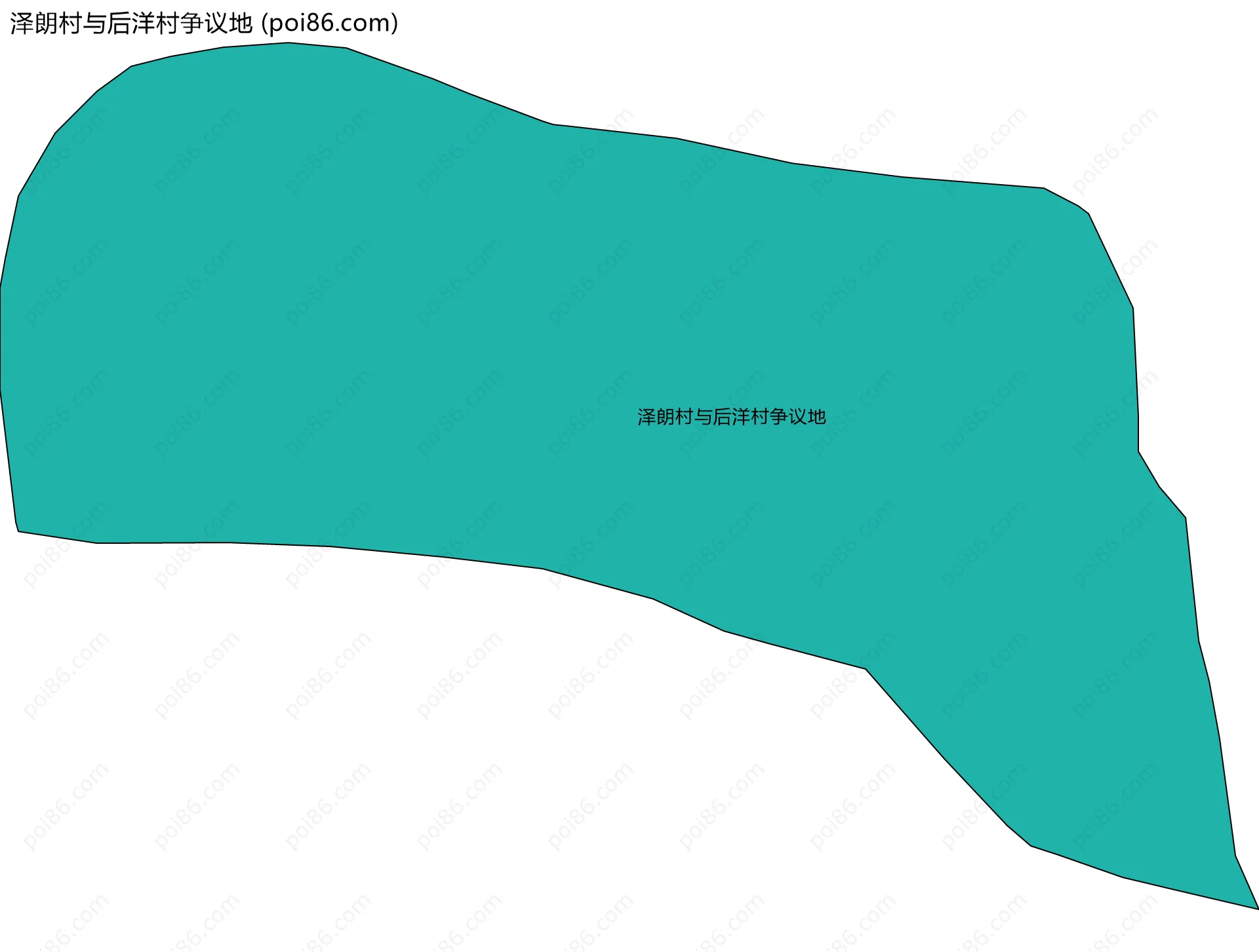 泽朗村与后洋村争议地边界地图