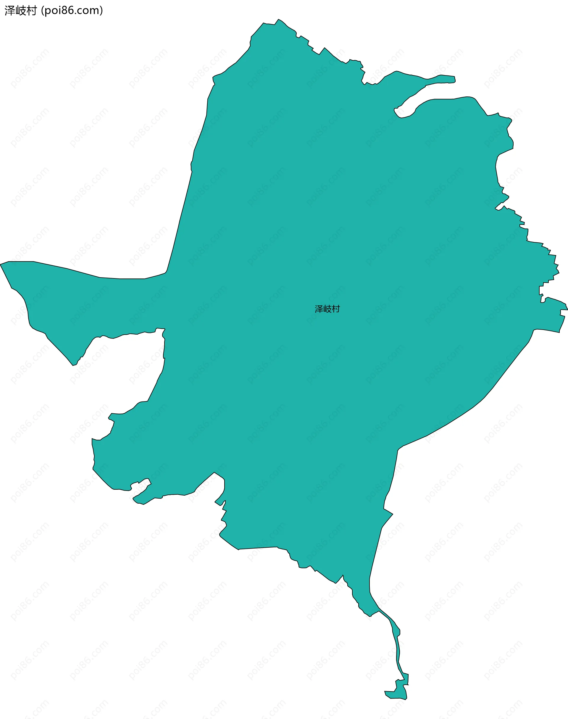 泽岐村边界地图