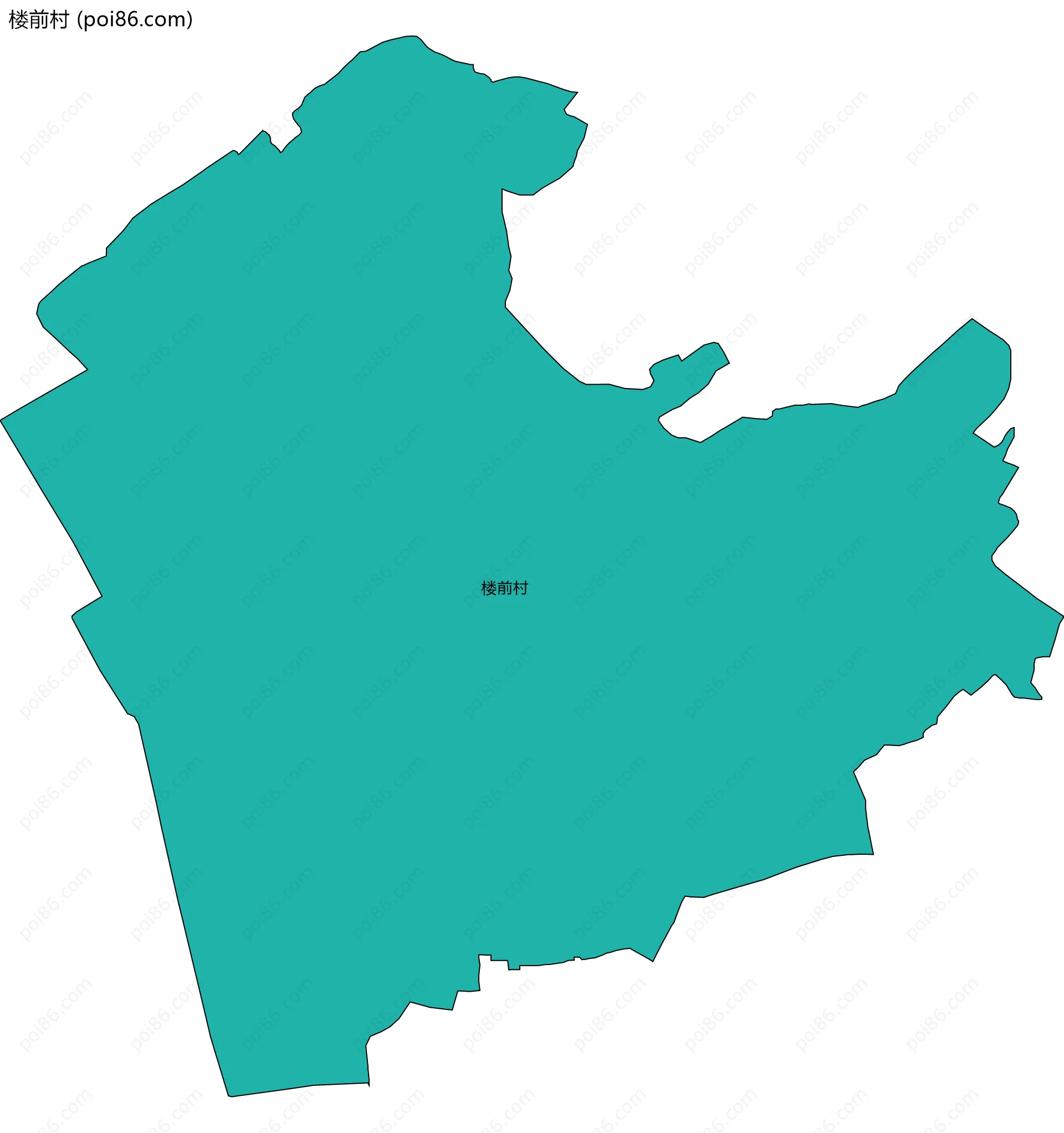 楼前村边界地图