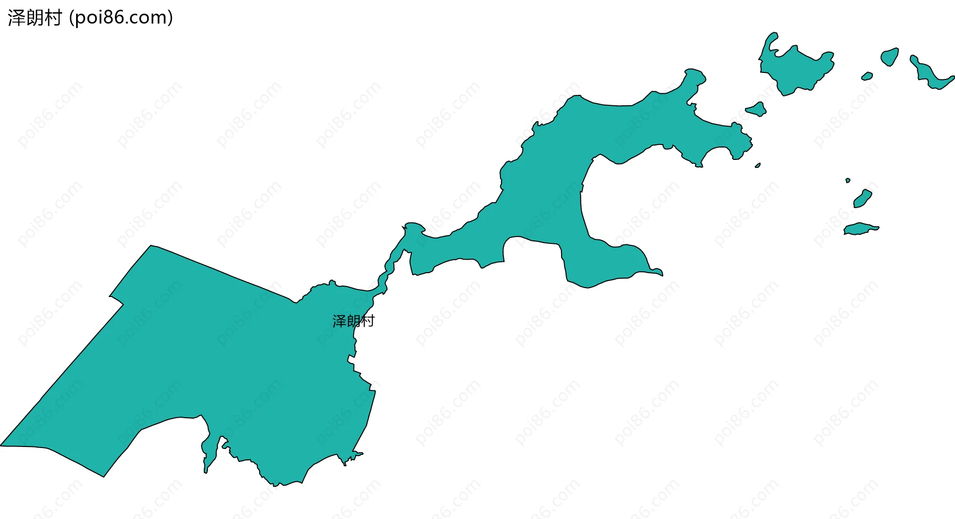 泽朗村边界地图