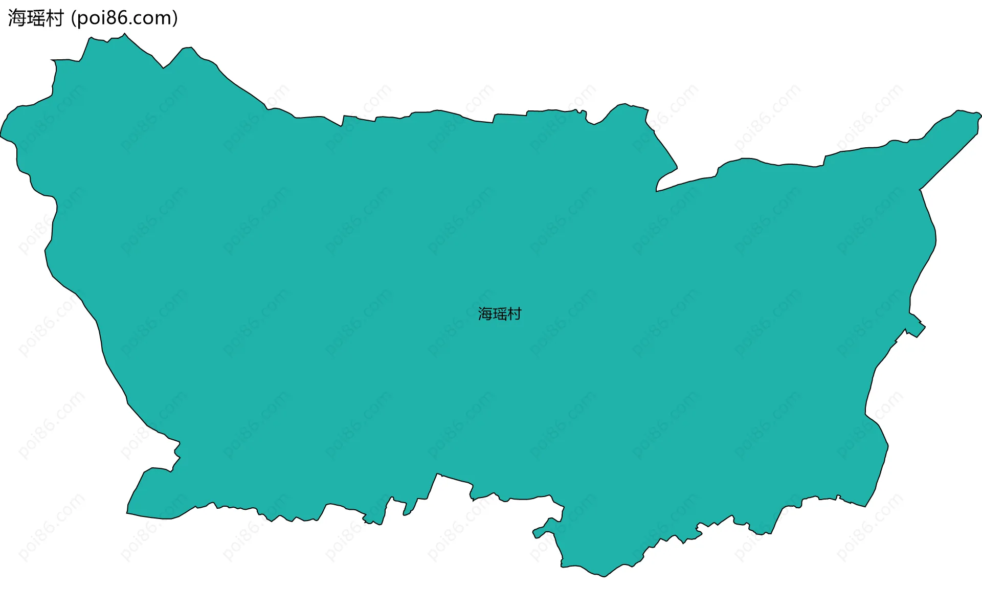 海瑶村边界地图