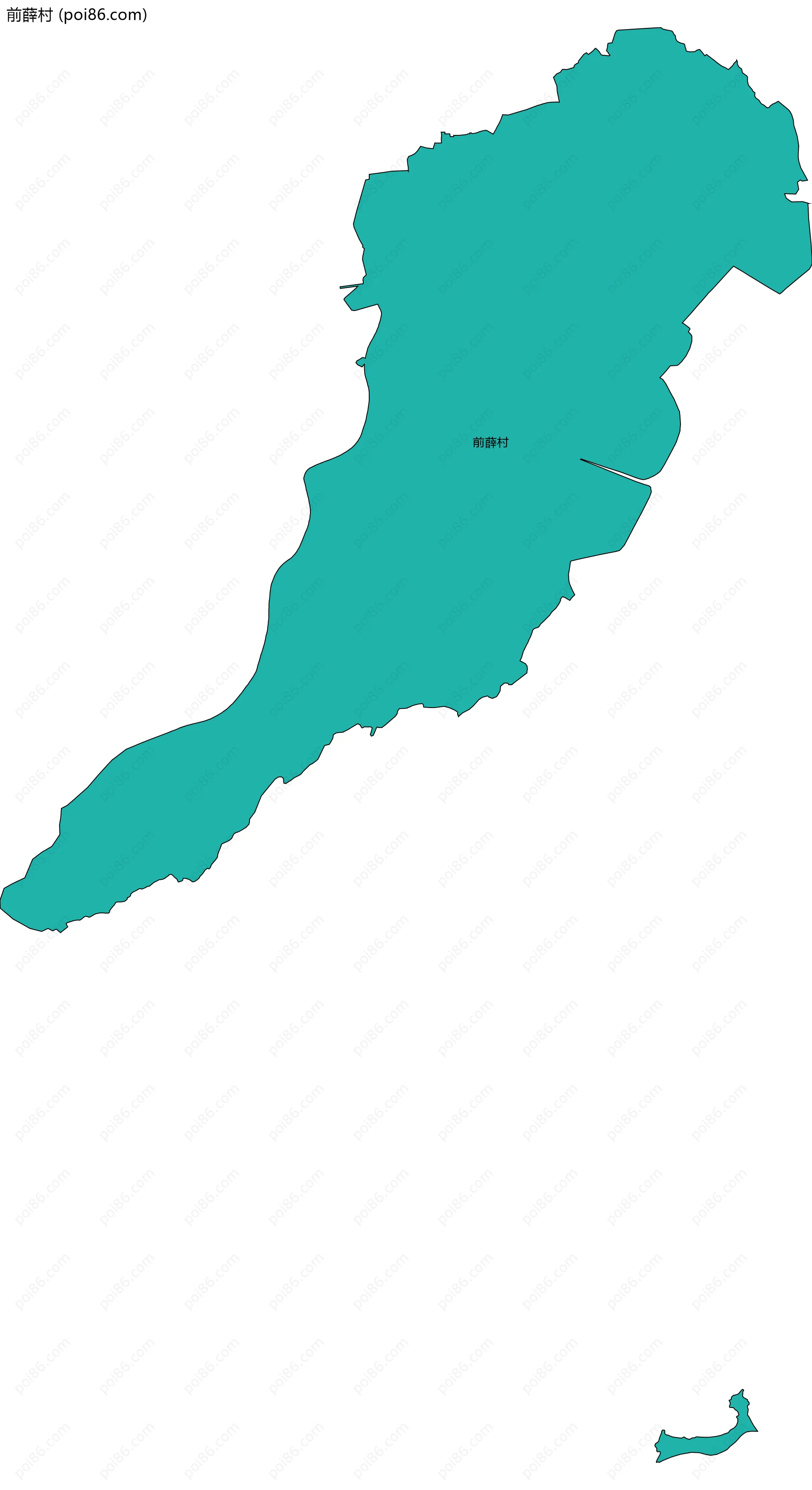 前薛村边界地图