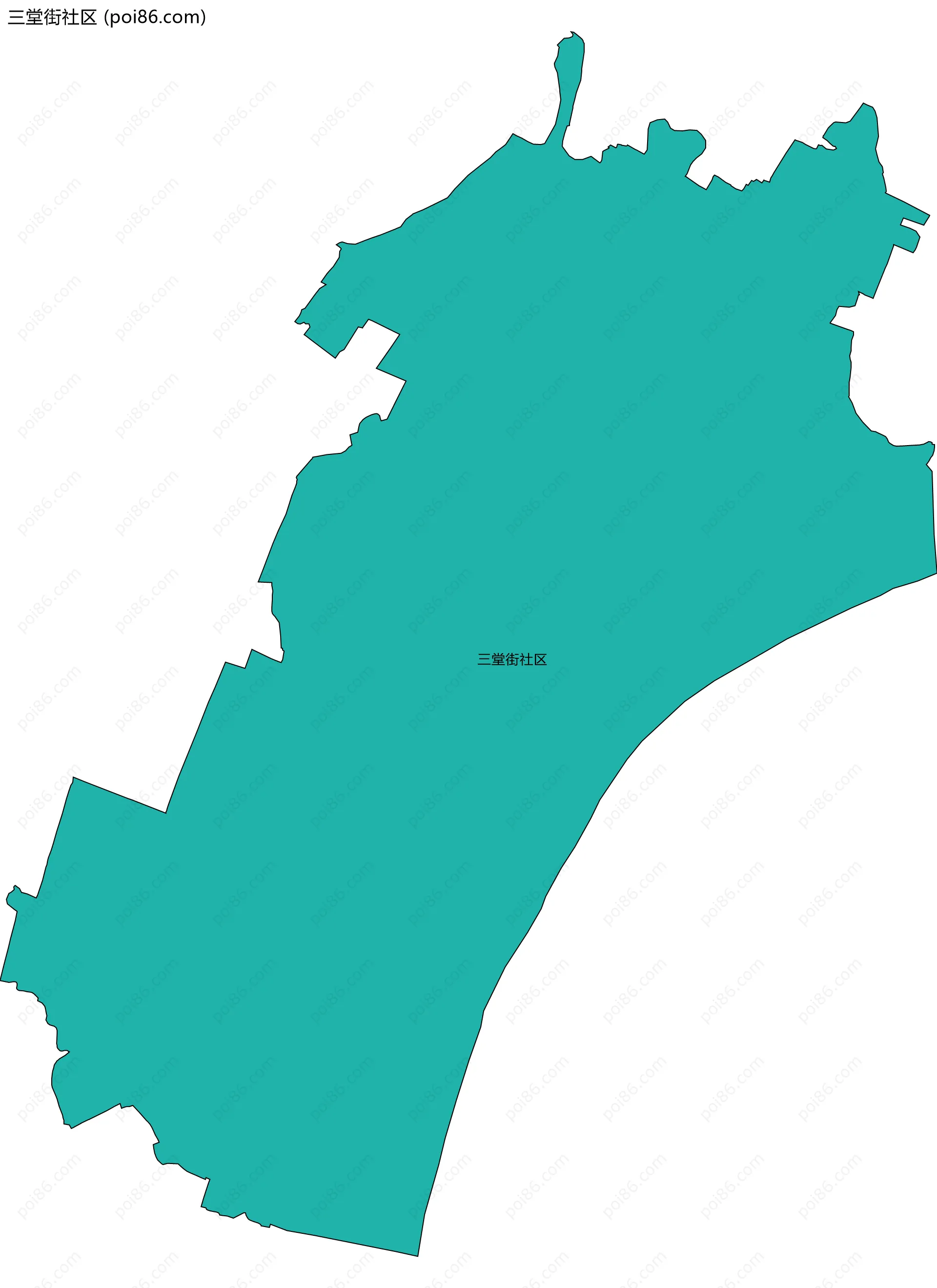 三堂街社区边界地图